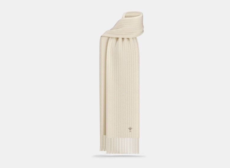 Dior o1w1db10325 Size: OS / 41CLA2 Bee Scarf in Off White Size ONE SIZE - 1 Thumbnail