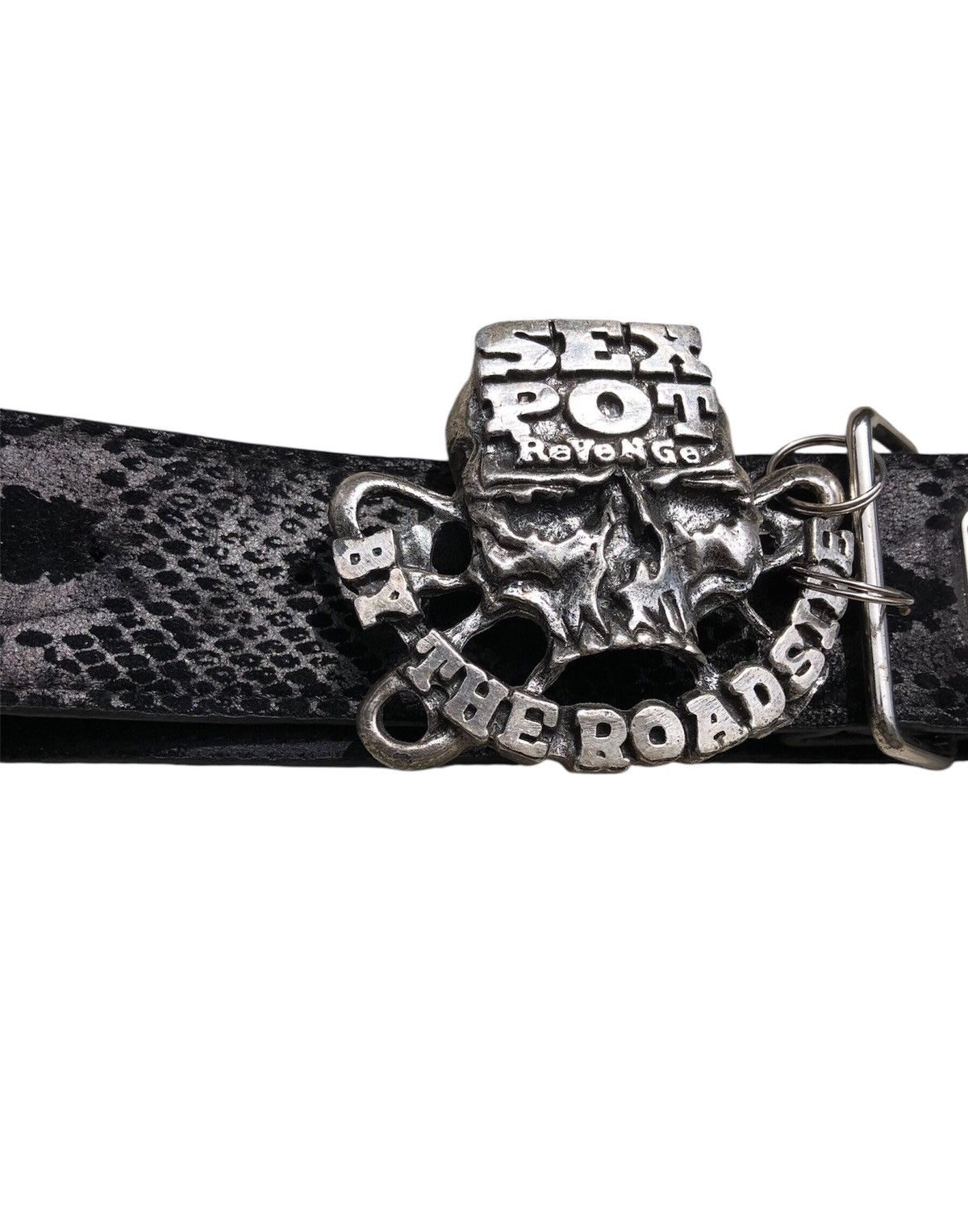 Sex Pot ReVeNGe Sex Pot Skull Buckle Snake Skin Belt Bondage Style Size ONE SIZE - 15 Thumbnail