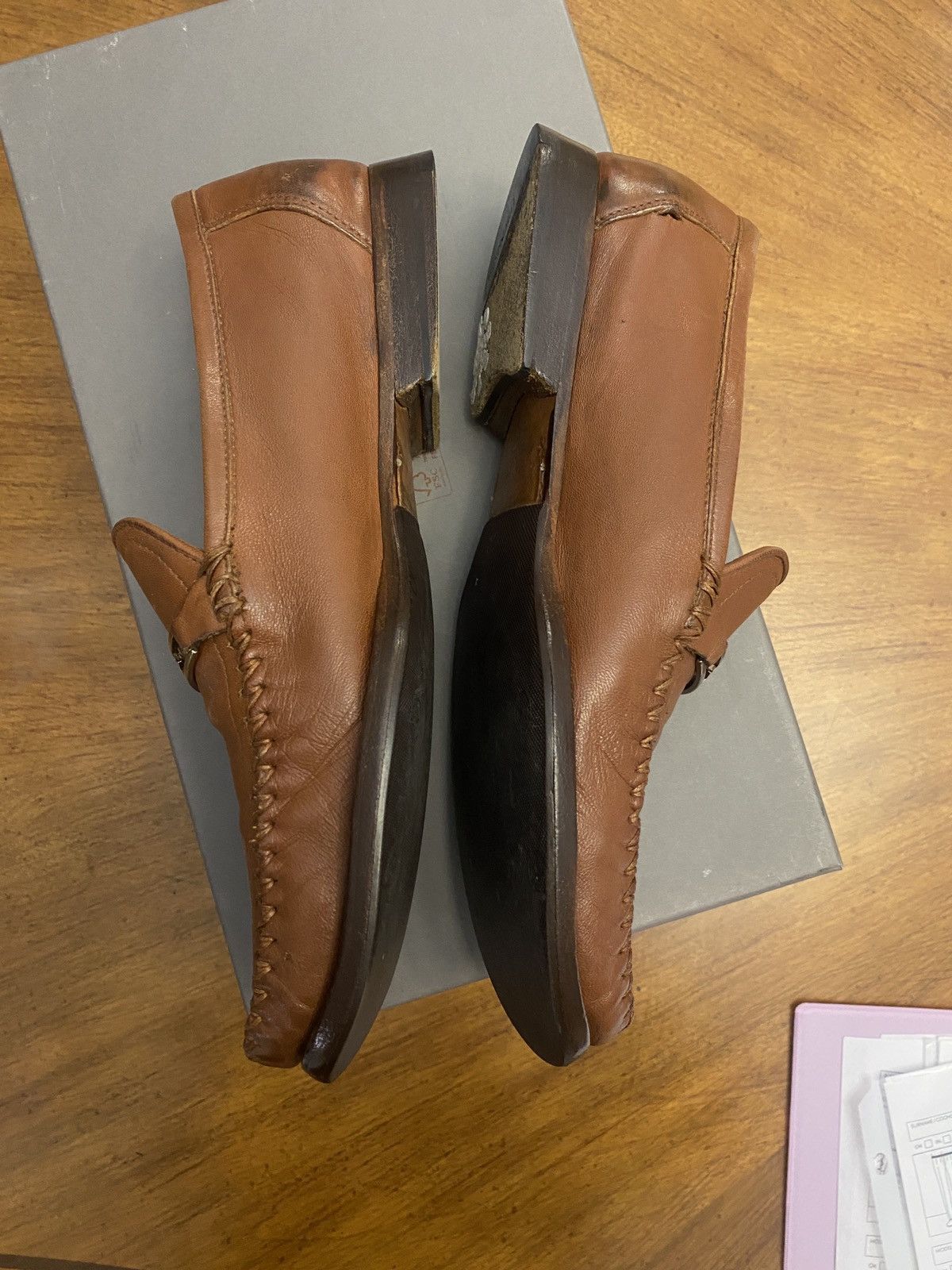 Bruno Magli Bruno Magli Brown Leather Loafers Size US 6.5 / EU 39-40 - 3 Thumbnail