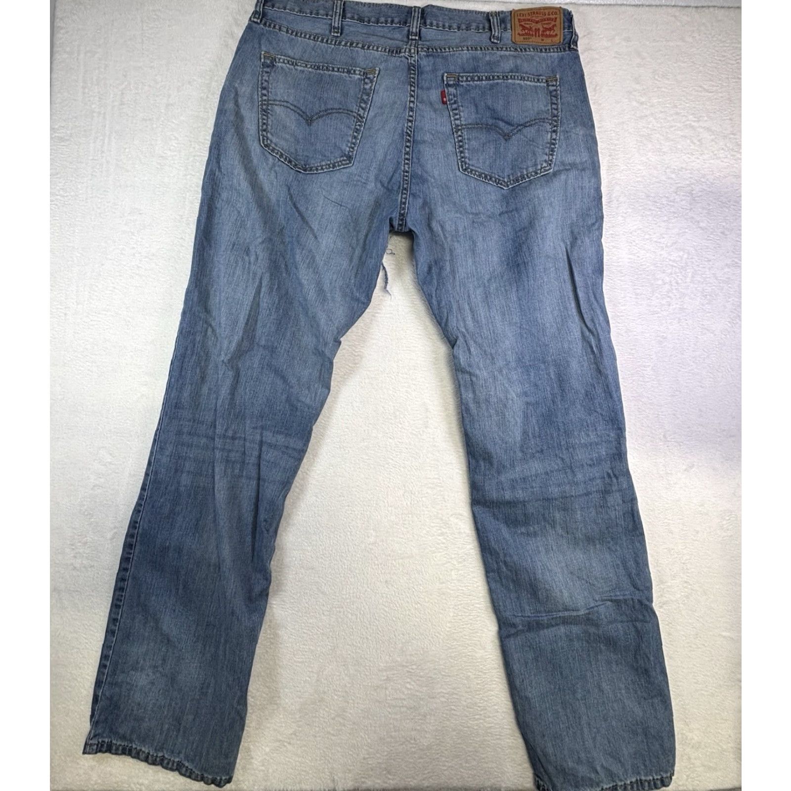 Levi's Levi's 559 Jeans Men 40x36 Blue Denim Straight Leg Regular Fit Distressed Five Pocket Belt Loops USA 90s Logo Size US 40 / EU 56 - 2 Thumbnail