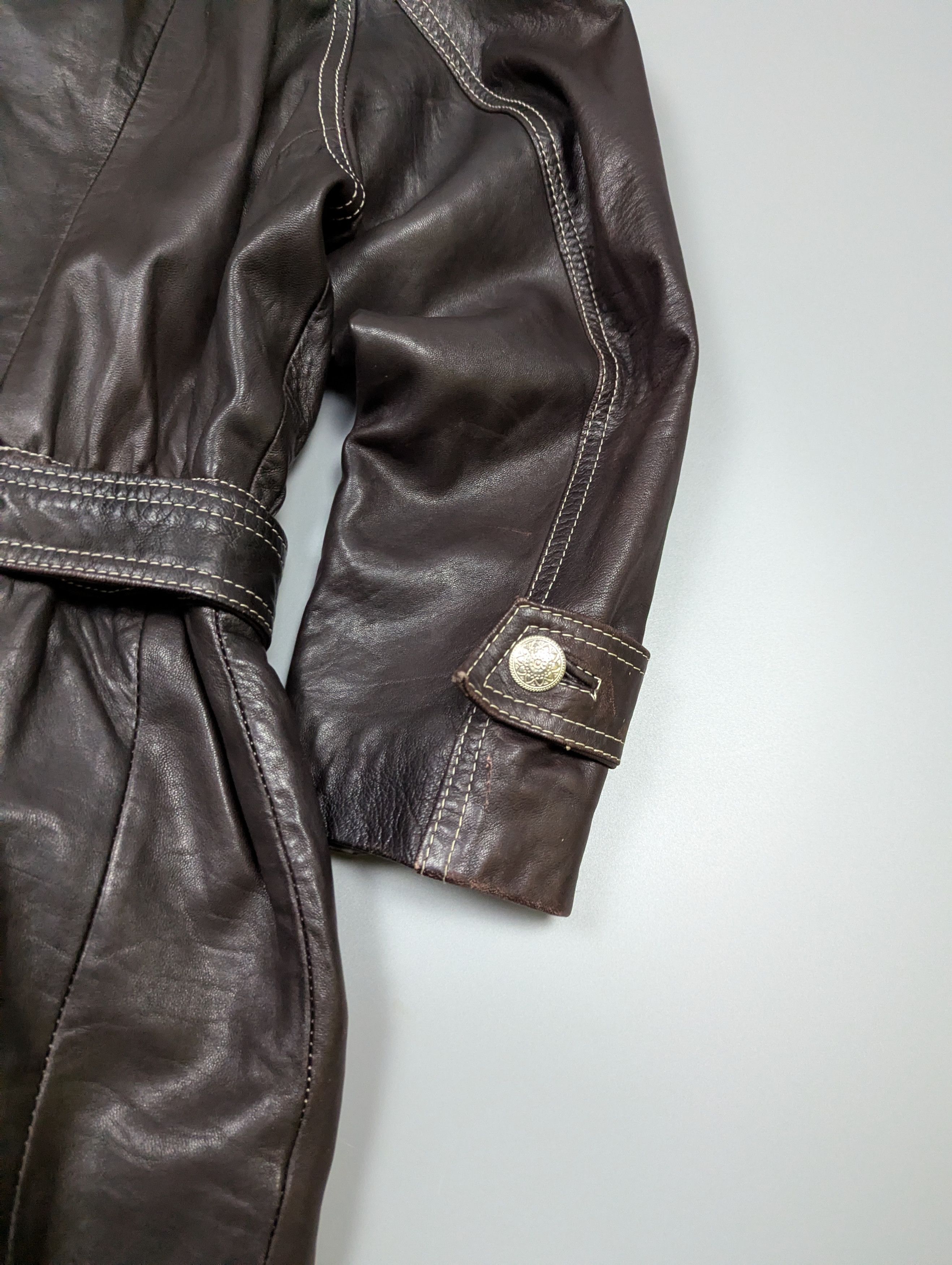 Bonchetti Firenze 90s Vintage Leather Trench Coat/Jacket