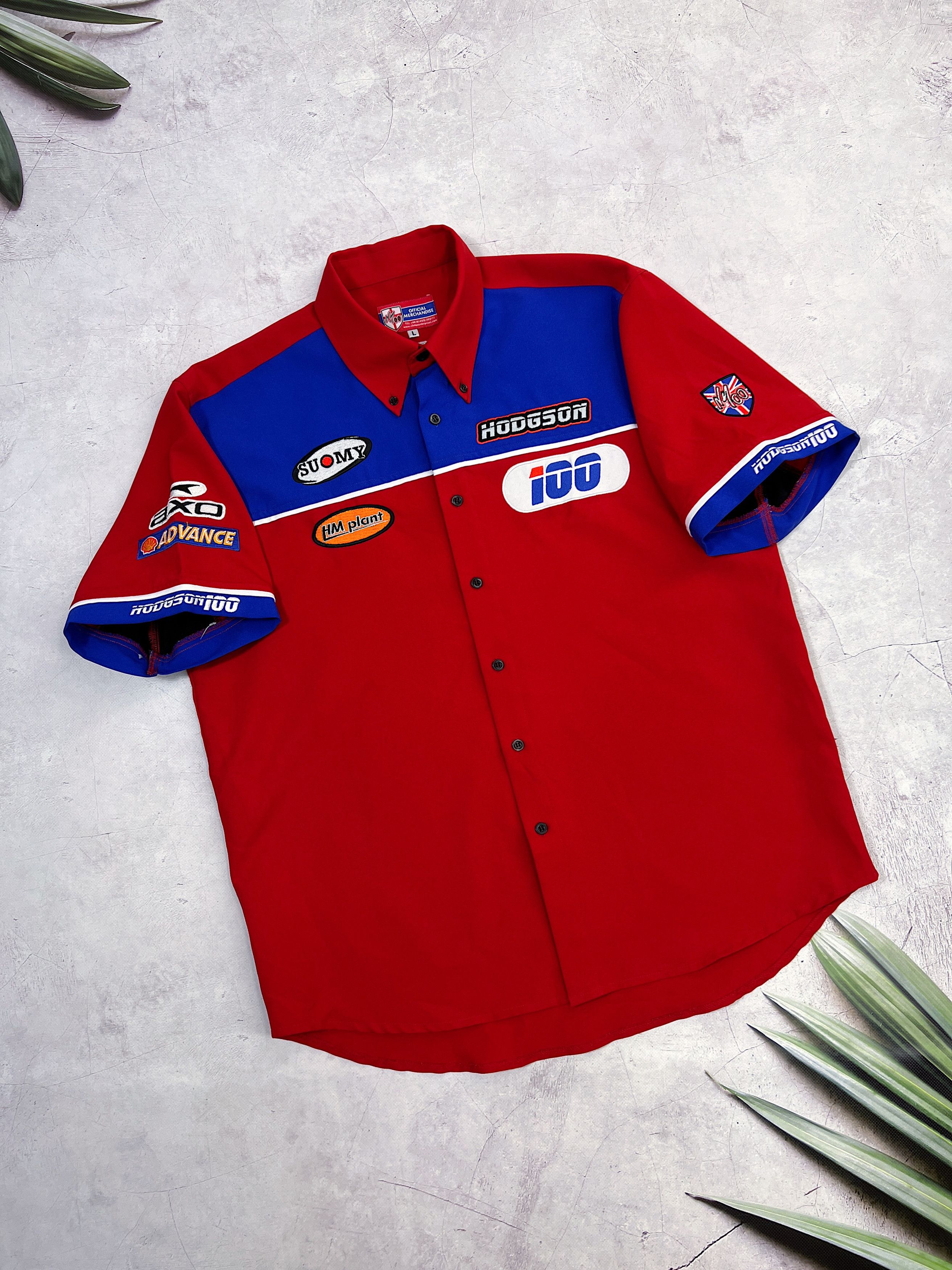 Other Neil Hodgson 100 Racing Shirt Moto GB Suomy HM plant AXO Size US L / EU 52-54 / 3 - 4 Thumbnail