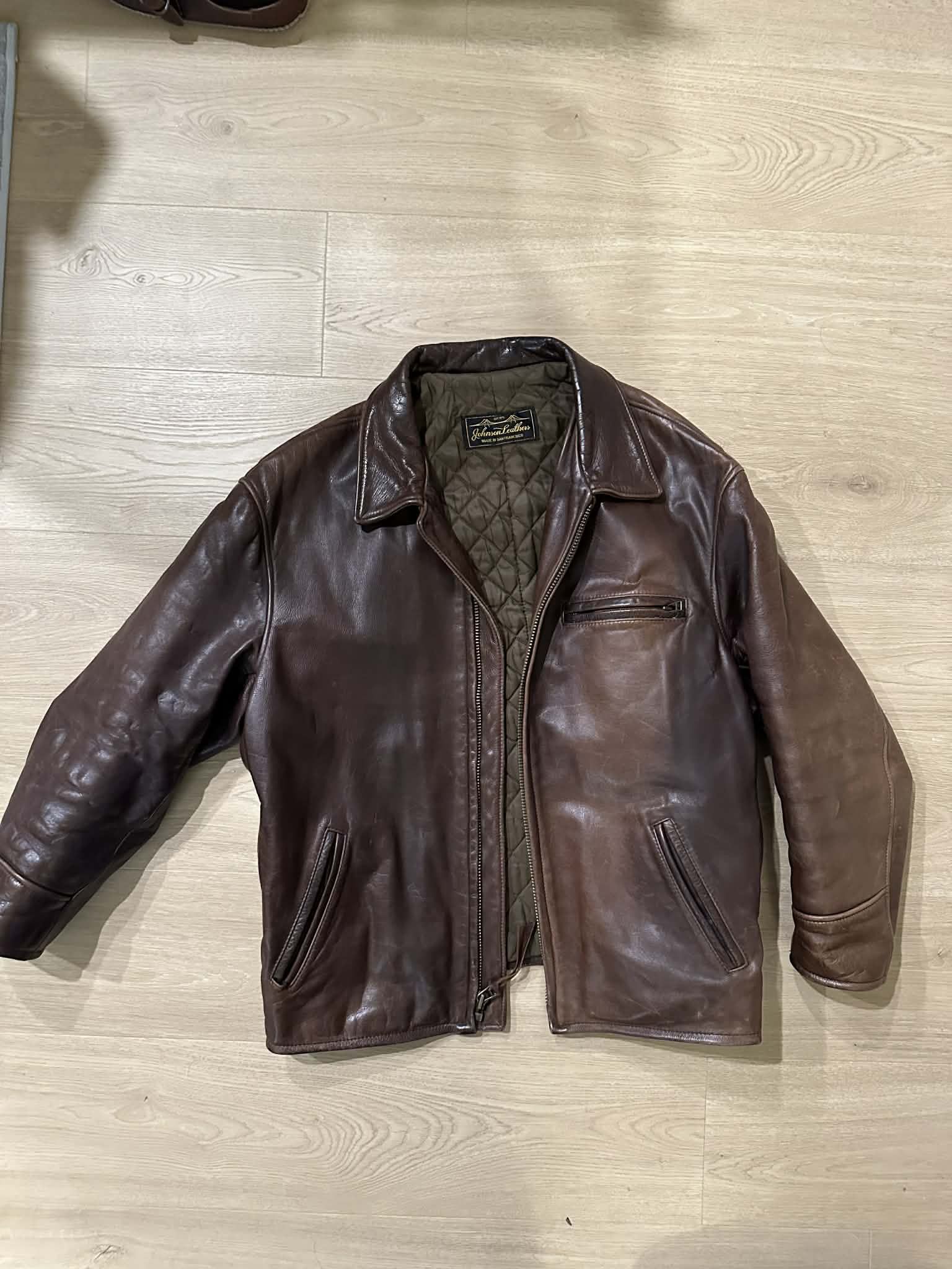 Leather Johnson Leathers Singe Rider Jacket Size US XL / EU 56 / 4 - 1 Thumbnail