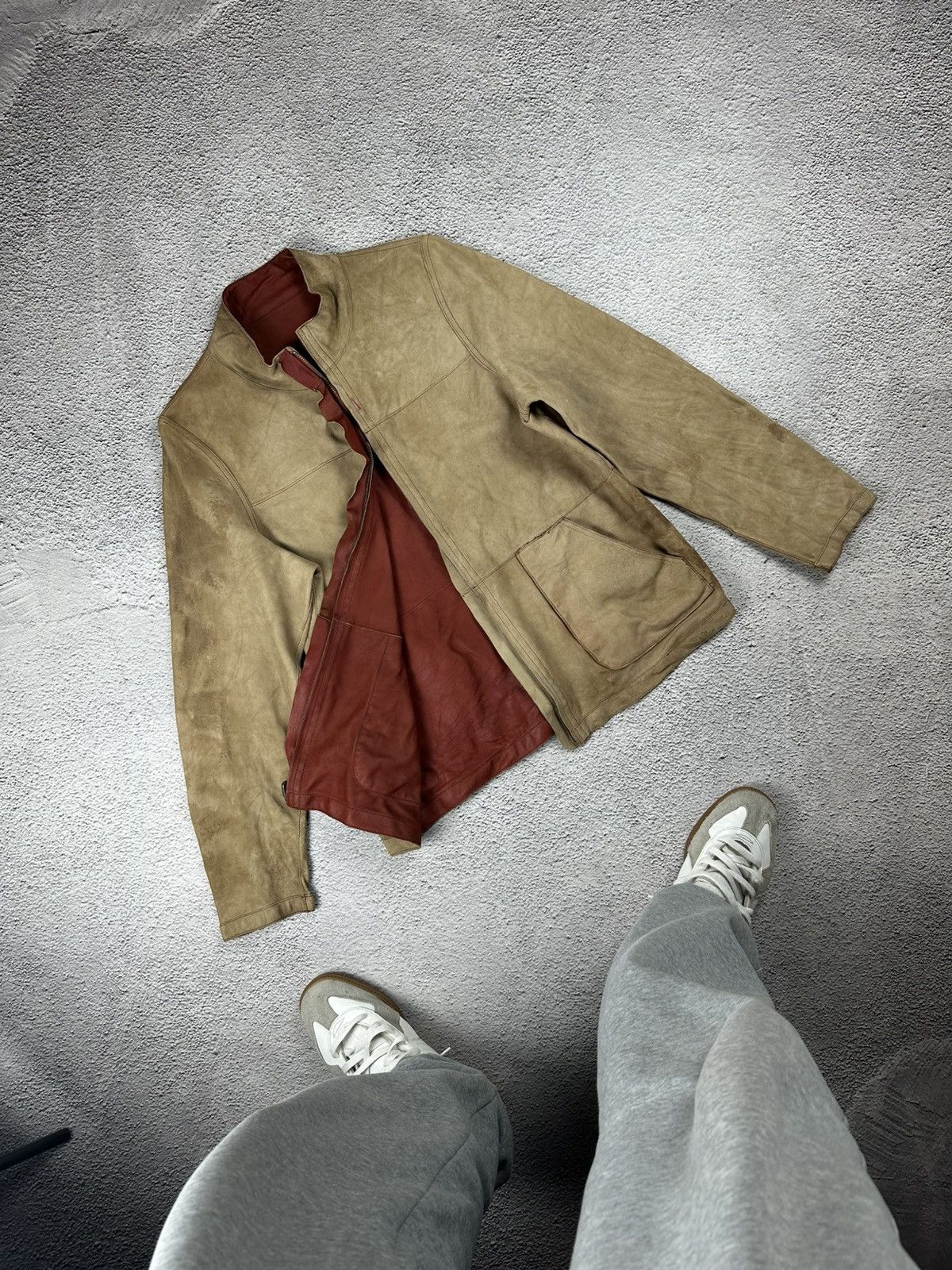 Genuine Leather Double-Sided Leather Jacket Diesel Style Reversible Faded Size M / US 6-8 / IT 42-44 - 1 Thumbnail