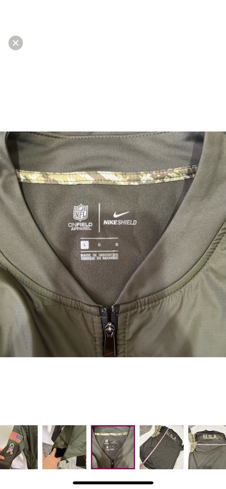 Nike Nike Green Bay packers large salute to service windbreaker Size US L / EU 52-54 / 3 - 4 Thumbnail