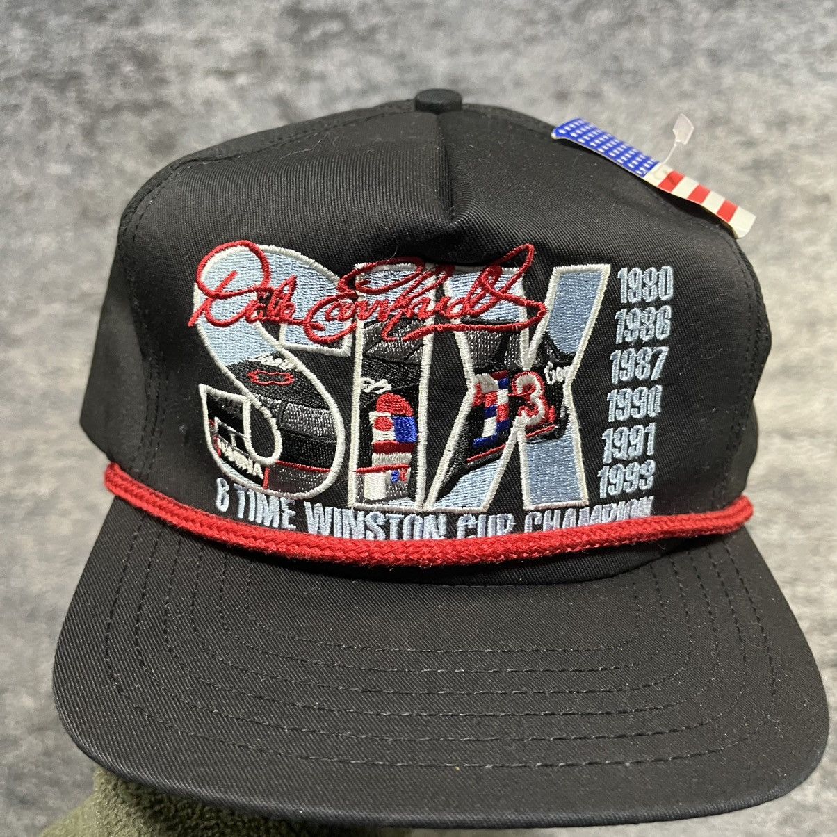 NASCAR Vintage 90s Dale Earnhardt Winston Cup Champion Snapback Hat Size ONE SIZE - 2 Thumbnail
