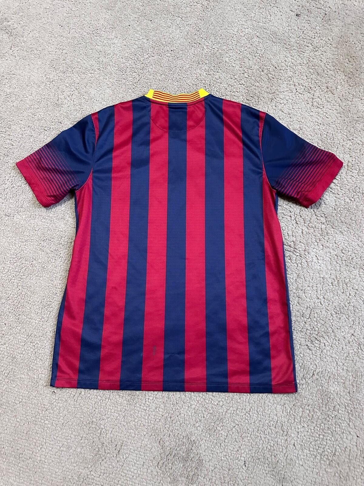 Nike BARCELONA 2013 2014 HOME FOOTBALL SHIRT SOCCER JERSEY NIKE Size US L / EU 52-54 / 3 - 7 Thumbnail