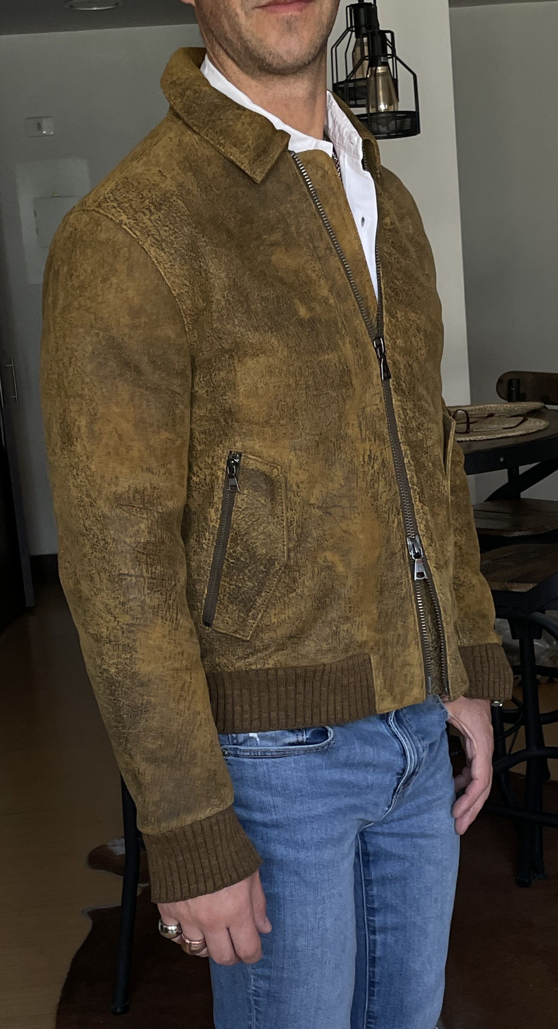 John Varvatos $2,498 JOHN VARVATOS Leather Moto Bomber Jacket Size US M / EU 48-50 / 2 - 14 Thumbnail