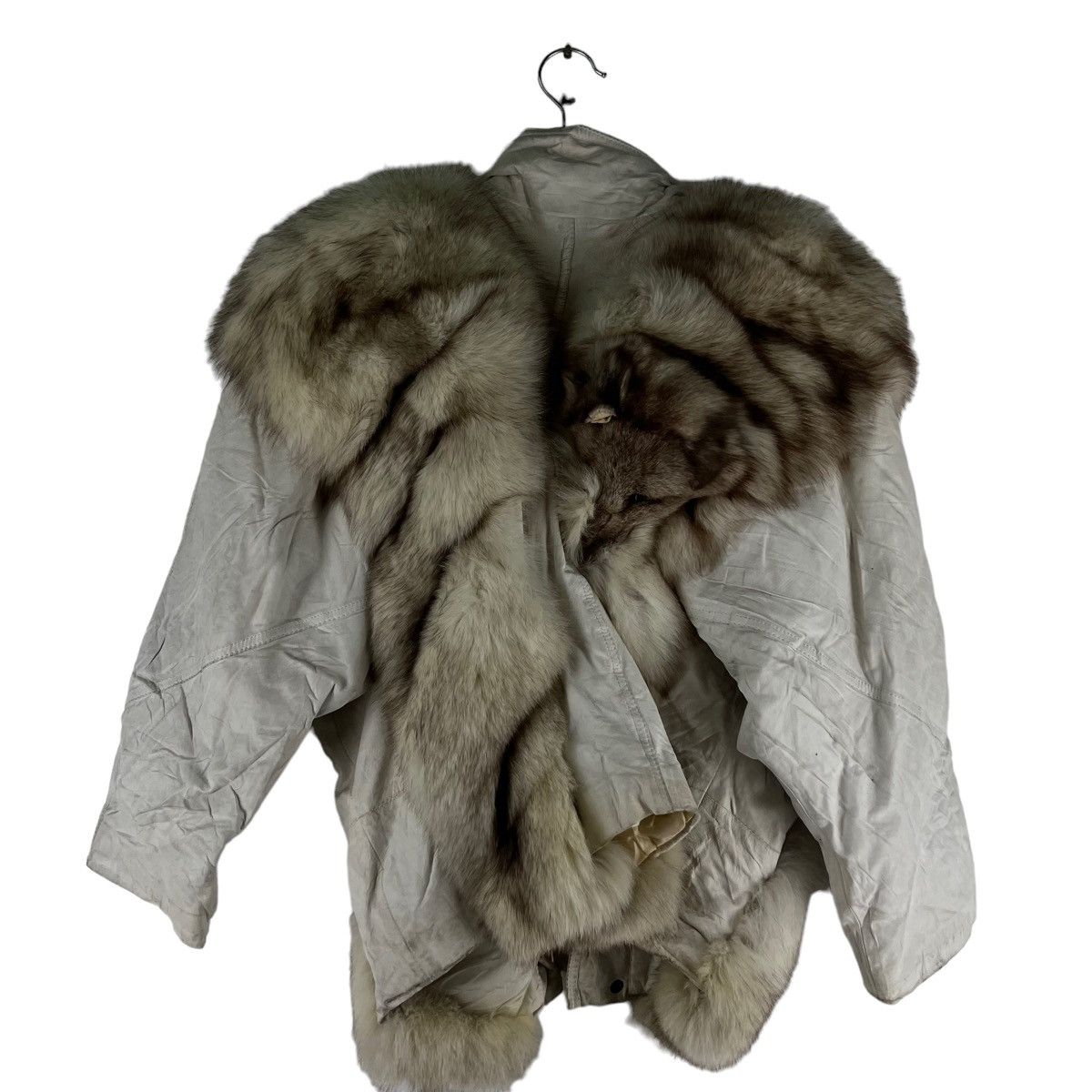 Japanese Brand 🔥VINTAGE GENUINE LEATHER JACKET GRANVALTA FOX FUR Size US M / EU 48-50 / 2 - 6 Thumbnail