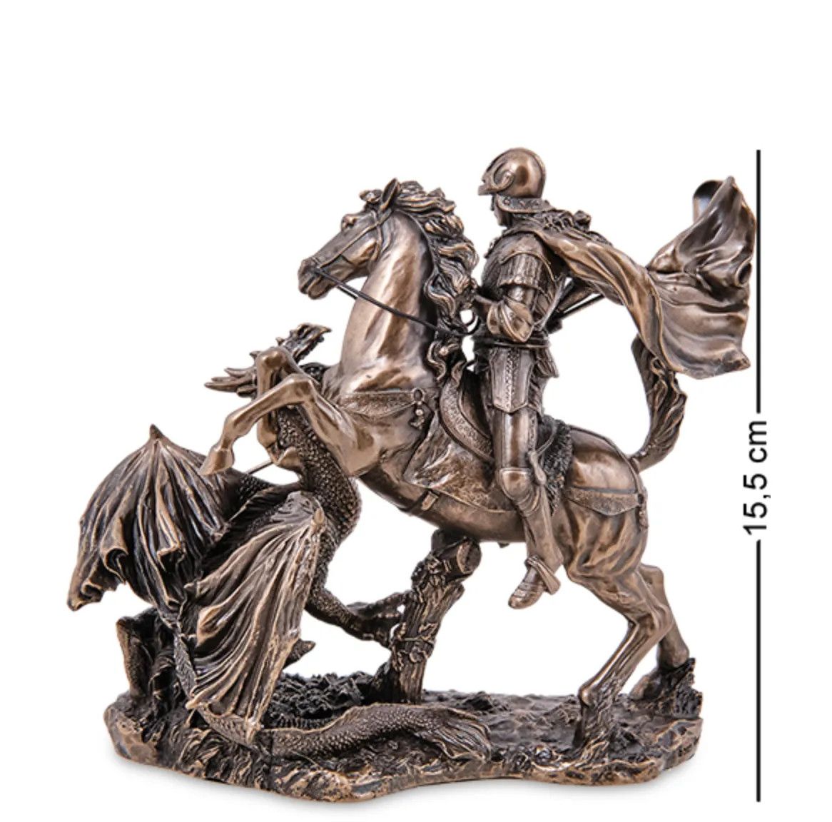 Other George the Dragon Slayer Statue Polystone Bronze Italy 6.1" Size ONE SIZE - 2 Thumbnail