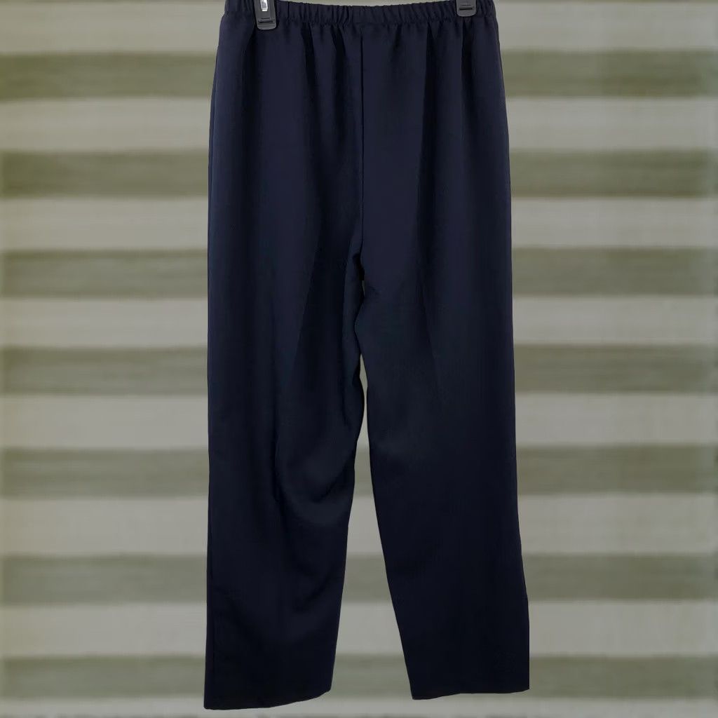 Vintage Miss Dorby Dress Womens 16 Blue Slacks Pants Straight Leg career work wear Size 24" / US 00 / IT 34 - 1 Thumbnail
