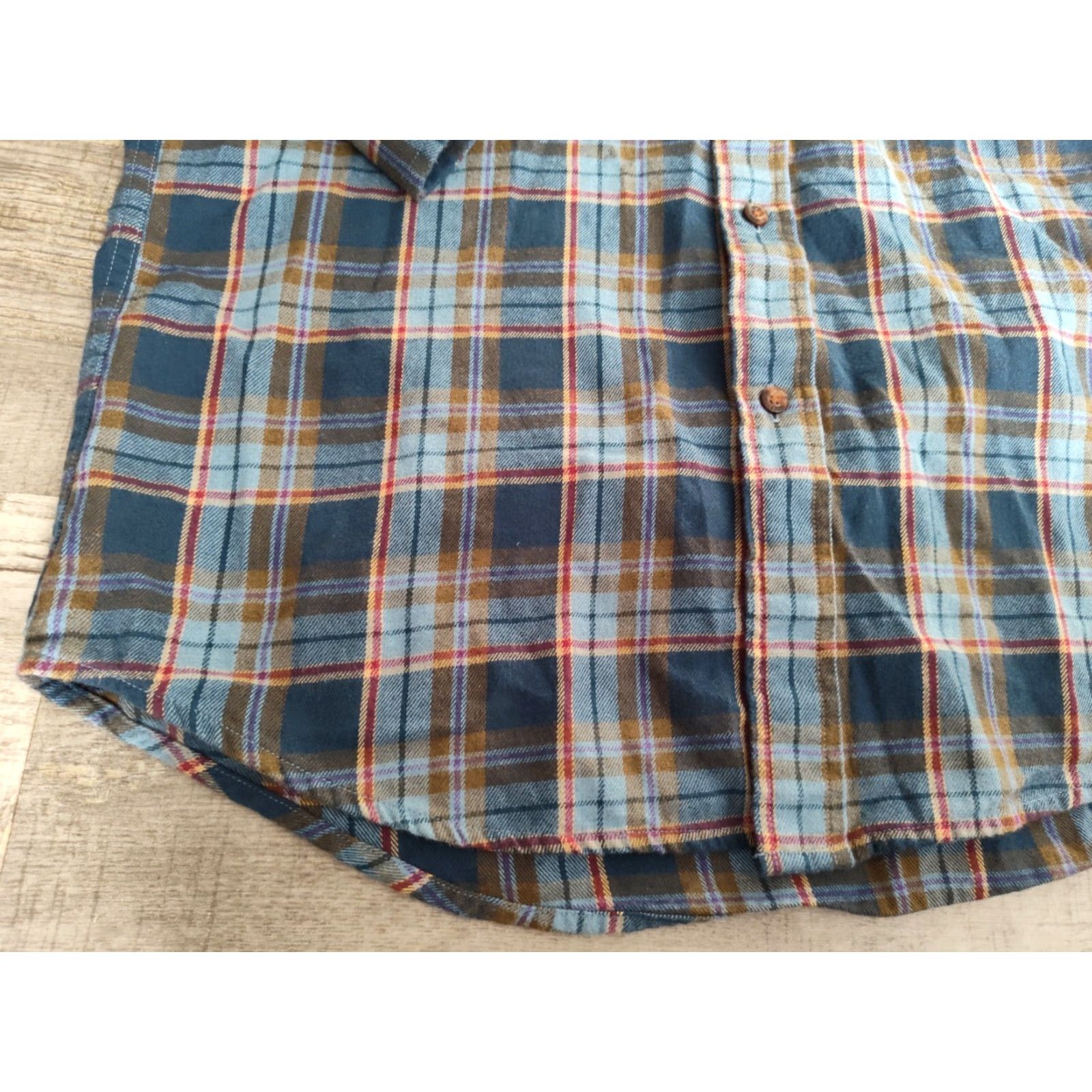 Pendleton VINTAGE Pendleton Bridger Mens Blue Plaid Flannel Button-Down Shirt Medium Casual Winter Wool Cotton Size US M / EU 48-50 / 2 - 2 Thumbnail