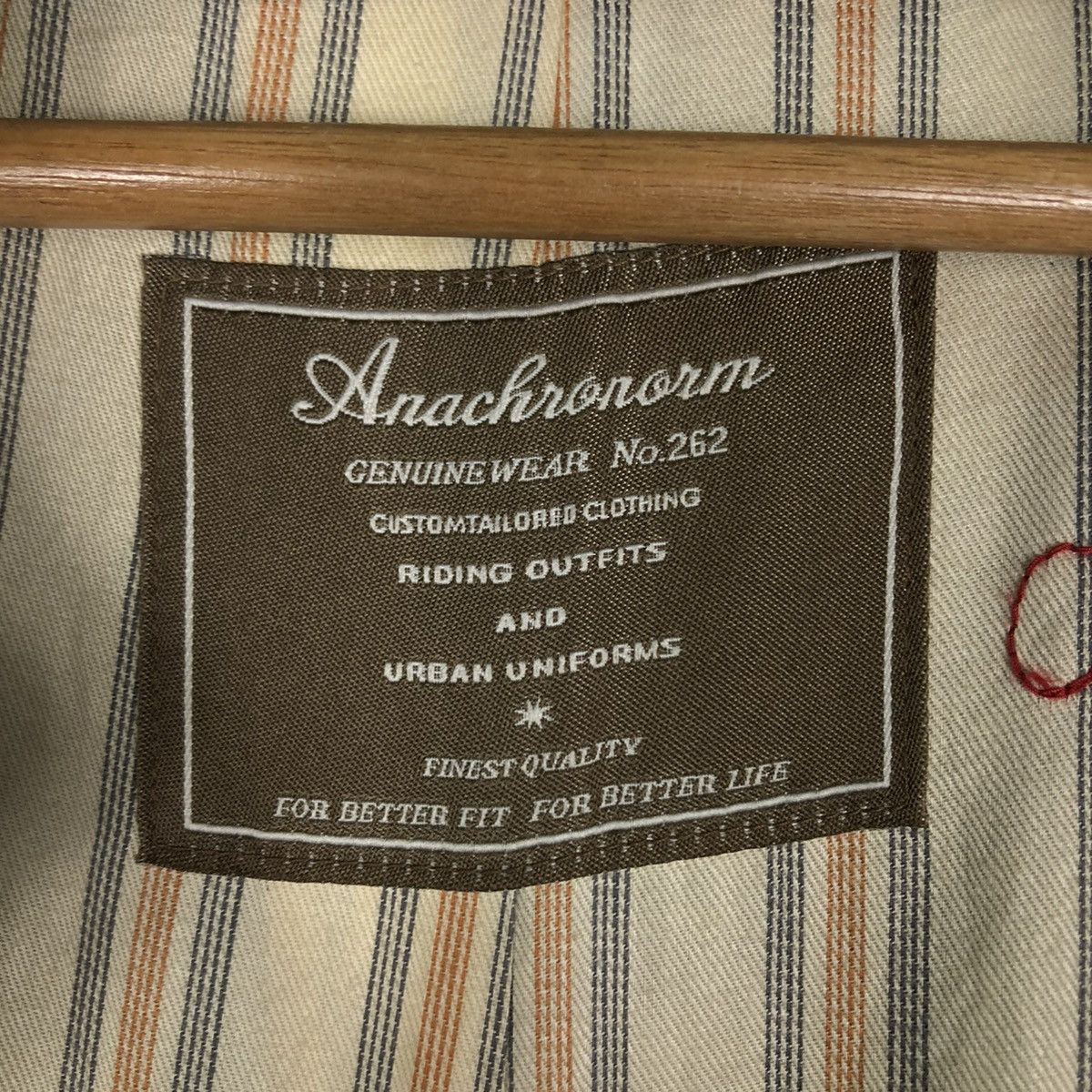 ANACHRONORM 🔥LONG JACKET FLY STRIPED LINING RICH BLACK ANACHRONORM Size US M / EU 48-50 / 2 - 17 Thumbnail