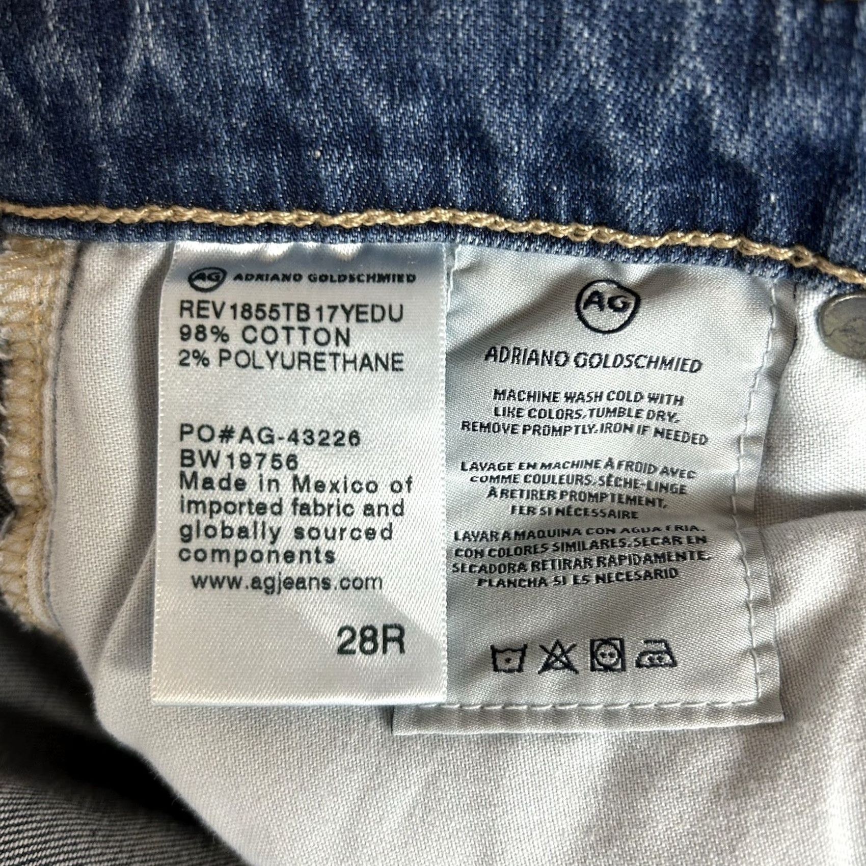 Vintage AG Adriano Goldschmied The Prima Jeans Women’s 28R Cigarette Skinny Ankle Denim Blue City Hipster Rock USA - Mens/Womens Size 28" / US 6 / IT 42 - 7 Thumbnail