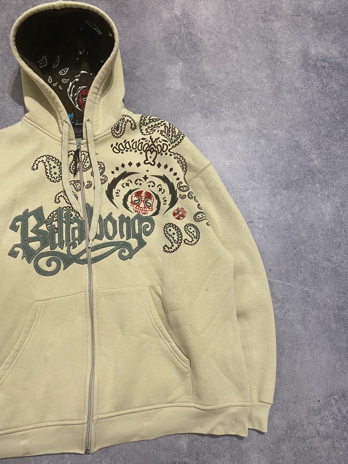 Billabong Vintage Billabong Beige Zip Hoodie Made In Australia Size US XL / EU 56 / 4 - 3 Thumbnail