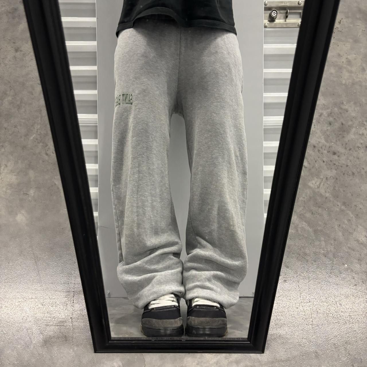 Japanese Brand × Vintage Crazy Vintage Y2K/2000s Light Grey Streetwear Essential Sweatpants! Size US 30 / EU 46 - 1 Thumbnail