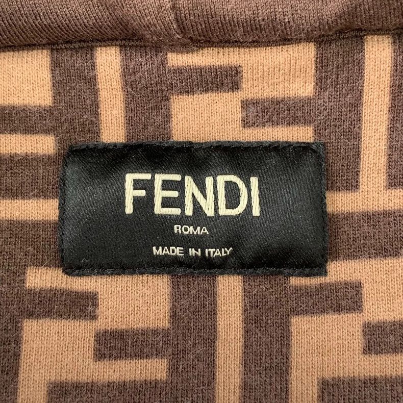 Fendi FENDI Brown monogram full-print hooded long-sleeve sweatsh Size S / US 4 / IT 40 - 5 Thumbnail