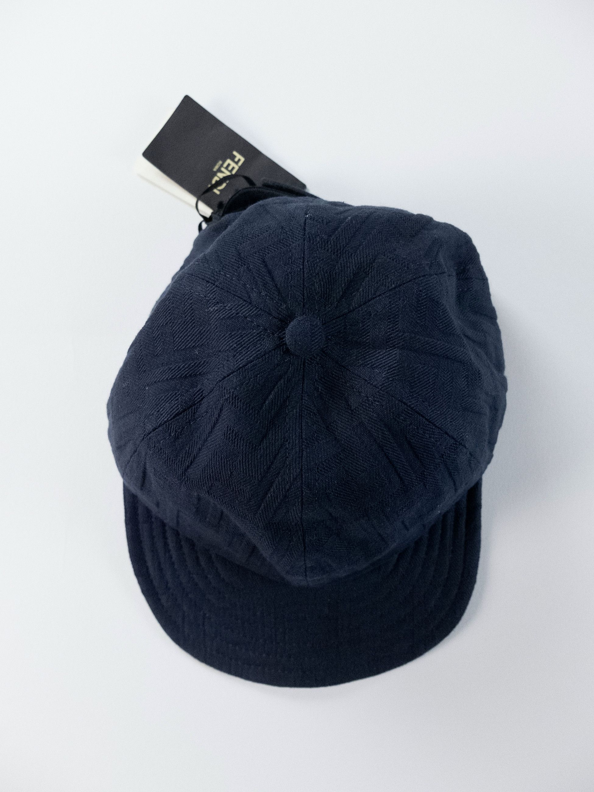 Fendi FENDI navy blue FF logo monogram cotton baseball cap Medium Size ONE SIZE - 6 Thumbnail