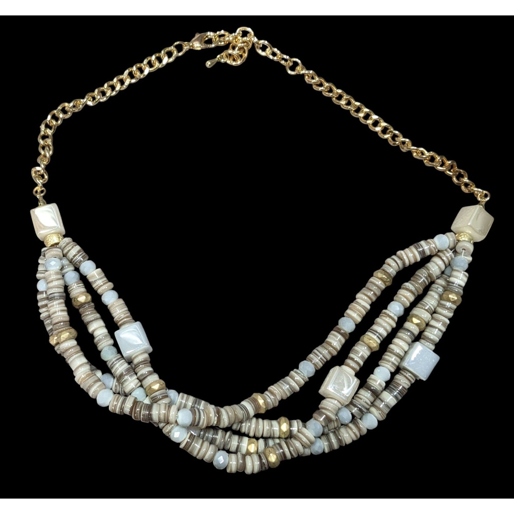 Other Layered Grey Natural Stone Beaded Necklace Size ONE SIZE - 1 Thumbnail