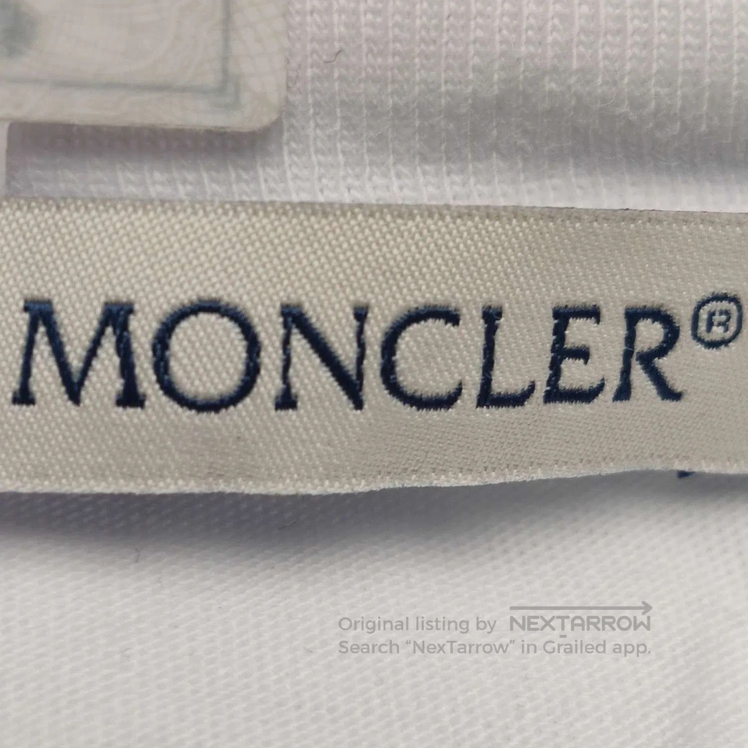 Moncler Moncler White Crew Neck Cotton T. Size US XL / EU 56 / 4 - 2 Thumbnail