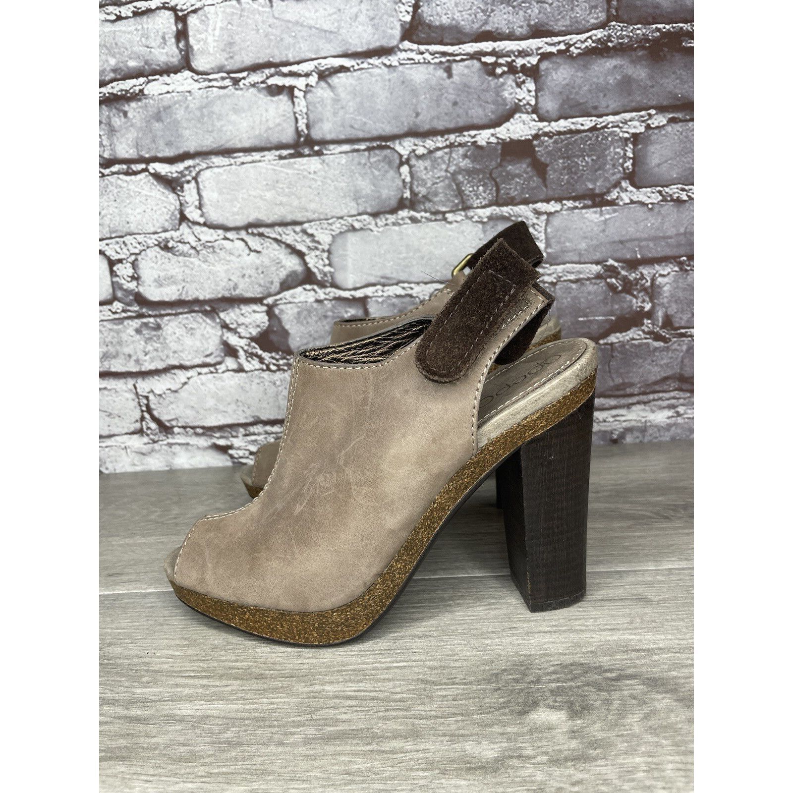Other Apepazza Parma Brown Taupe Leather Peep Toe Heeed Booties Wo Size US 7.5 / IT 37.5 - 3 Thumbnail