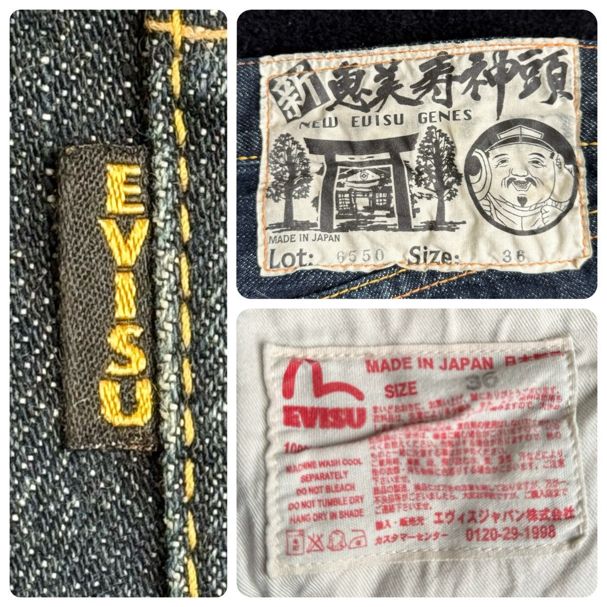 Evisu × Japanese Brand × Vintage evisu little double daicock style cropped jeans size：36 Size US 36 / EU 52 - 3 Thumbnail