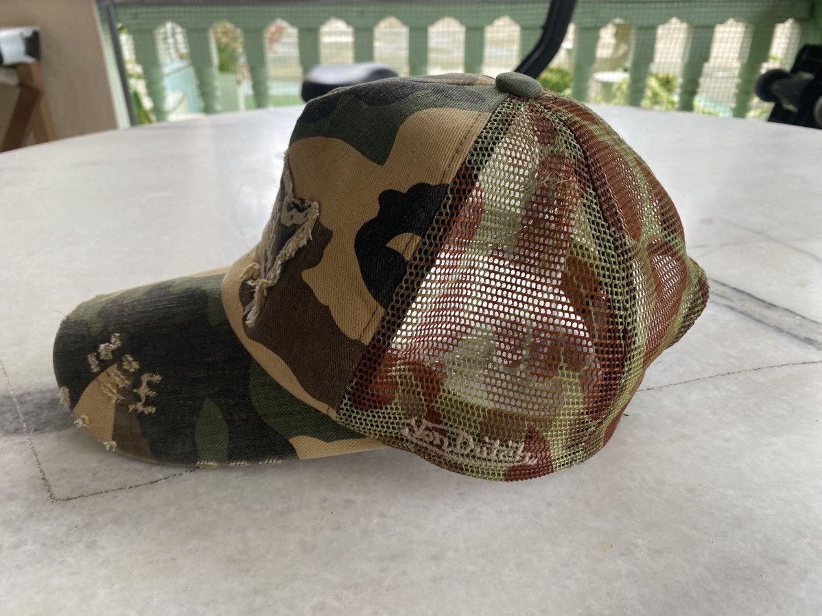 Von Dutch Vintage Von Dutch Distressed Camo Trucker SnapBack Hat Size ONE SIZE - 2 Thumbnail