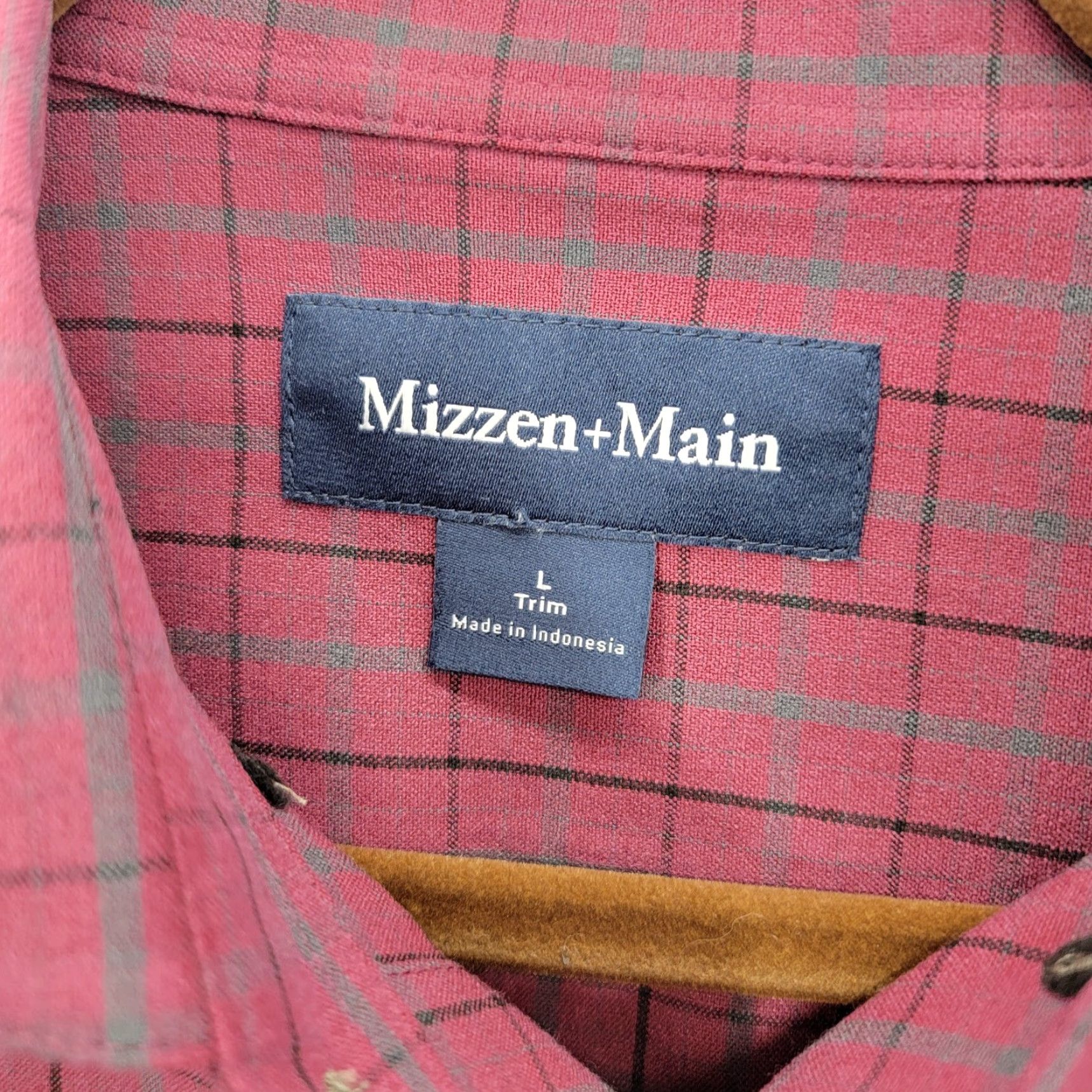 Mizzen+Main Mizzen Main Shirt Mens L red Button Up Flannel Casual Preppy Size US L / EU 52-54 / 3 - 2 Thumbnail