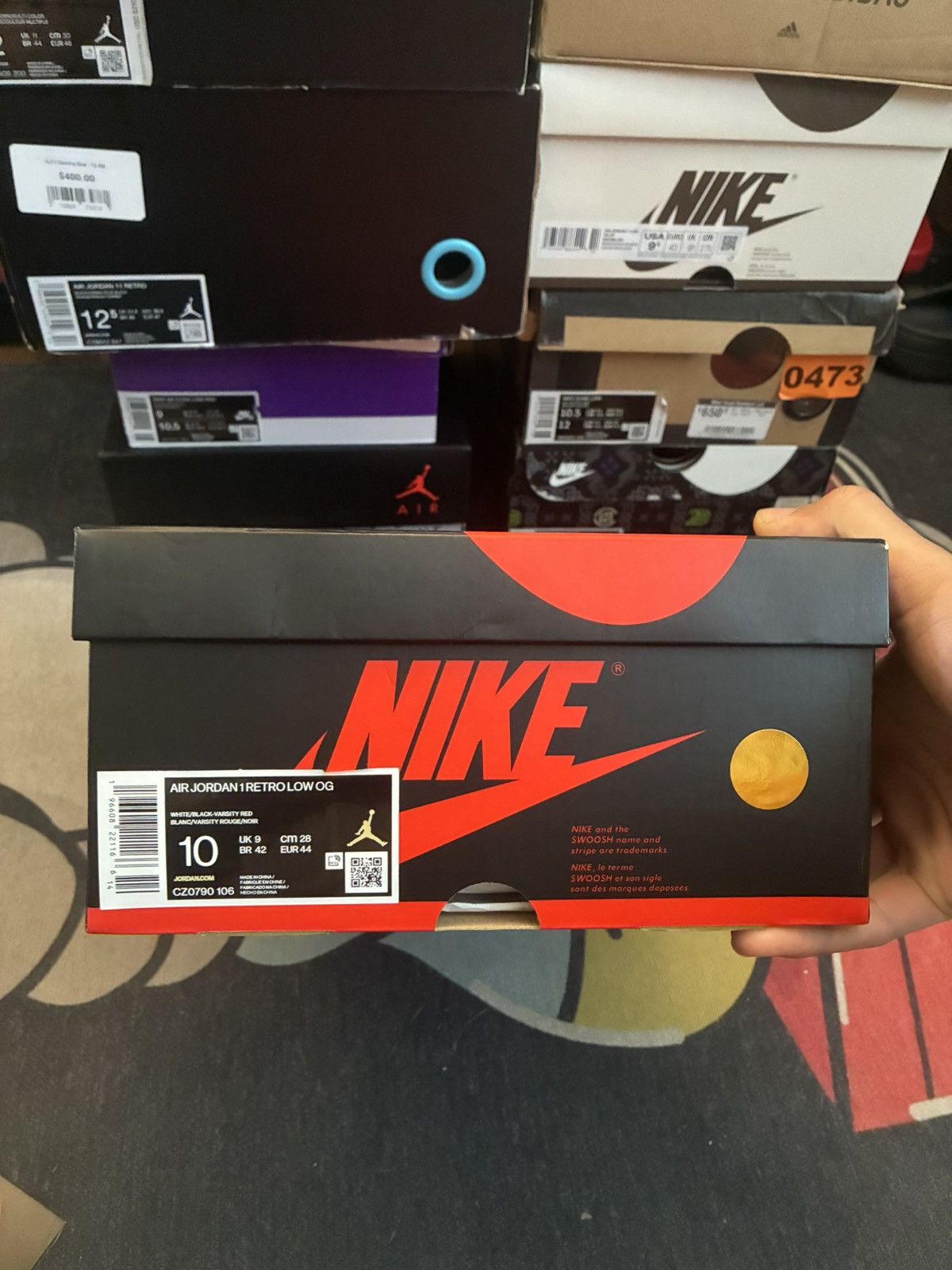 Jordan Brand Jordan 1 low black toe Size US 10 / EU 43 - 7 Thumbnail