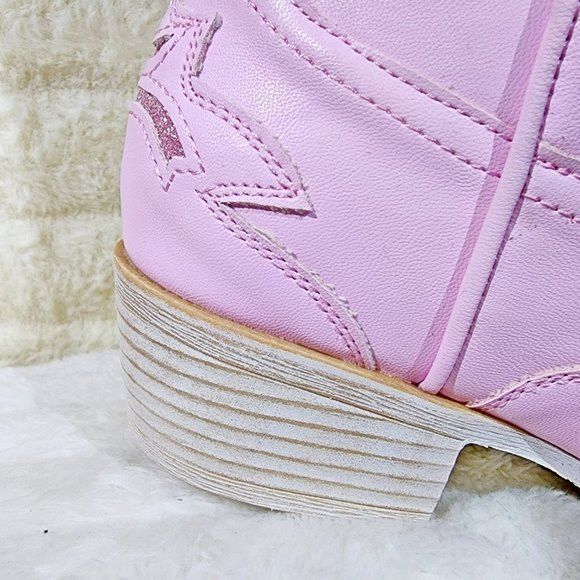 Other Dazzle Darlings Baby Pink Glitter Inset Cowboy Cowgirl Pull Size US 8 / IT 38 - 8 Thumbnail