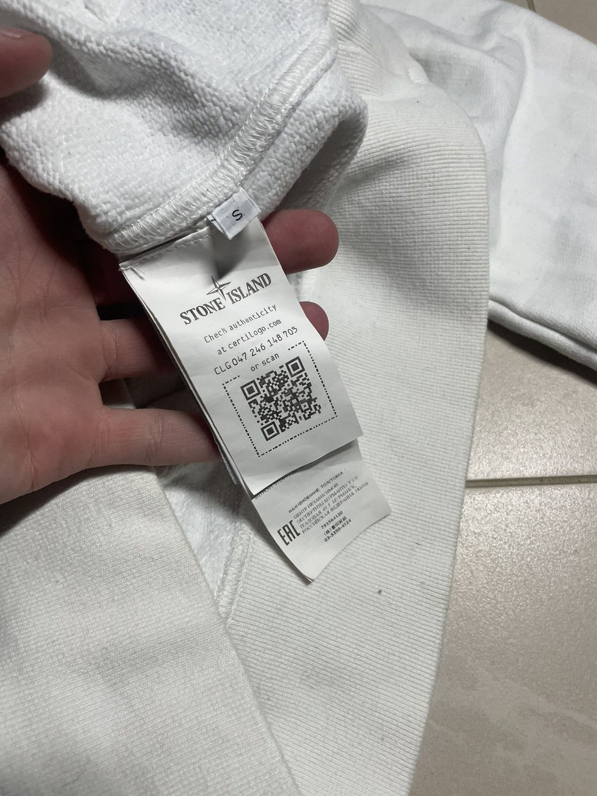 Stone Island Stone Island White Hoodie Size US S / EU 44-46 / 1 - 4 Thumbnail