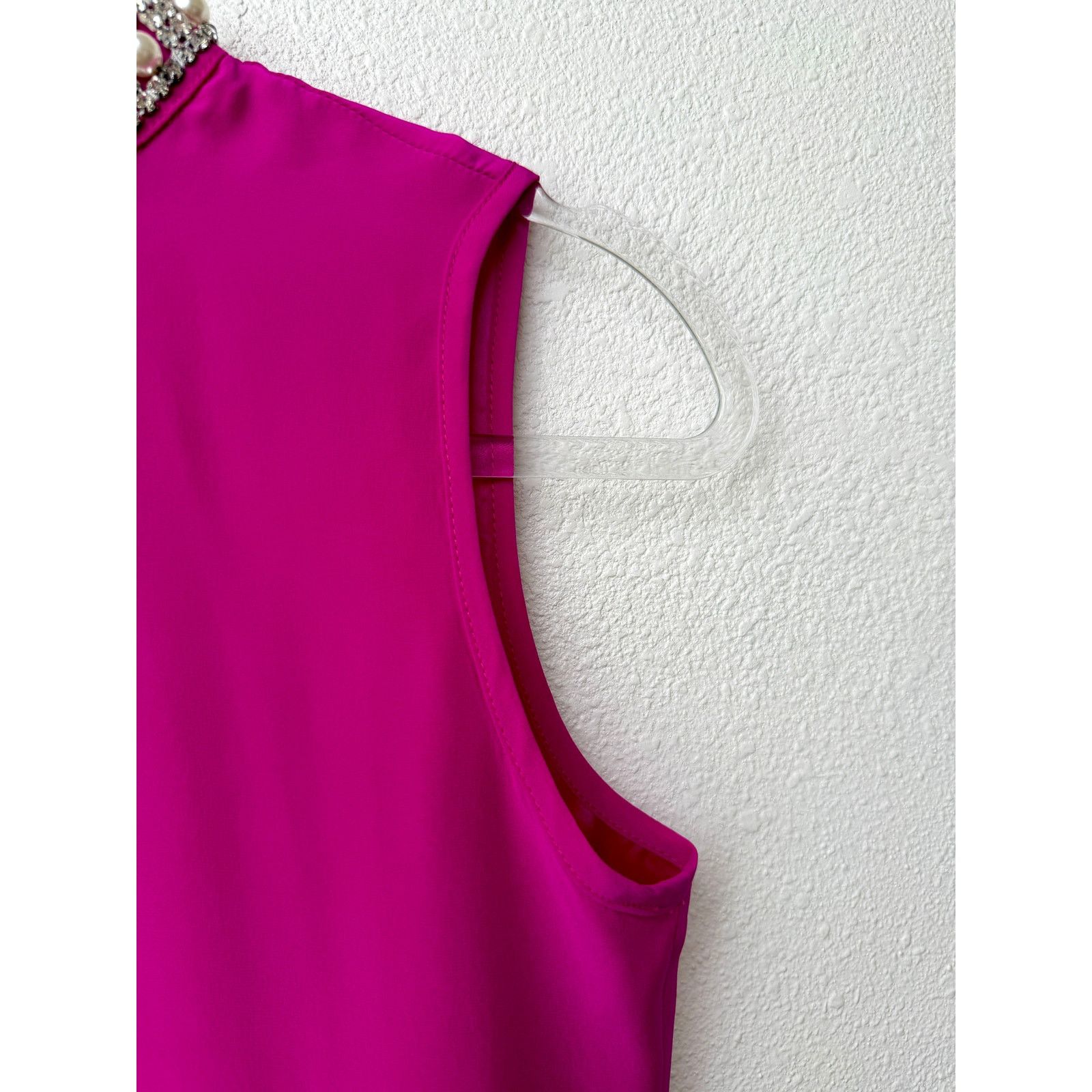 Amanda Uprichard Amanda Uprichard Silk Pearl High Neck Blouse US S Pink Size S / US 4 / IT 40 - 8 Thumbnail
