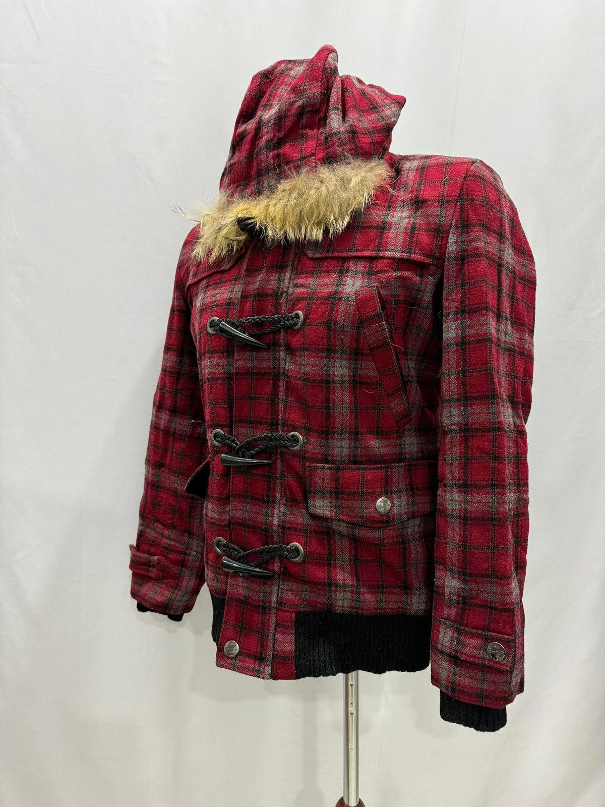 Japanese Brand Ceronias Women's Checked Jacket Duffle Coat/ Jacket Size M / US 6-8 / IT 42-44 - 5 Thumbnail
