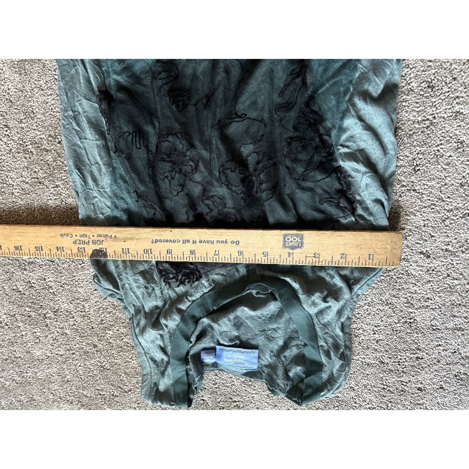 Vintage Simply Vera Vera Wang Tank Womens S Green Floral Lace Lightweight Size S / US 4 / IT 40 - 4 Thumbnail