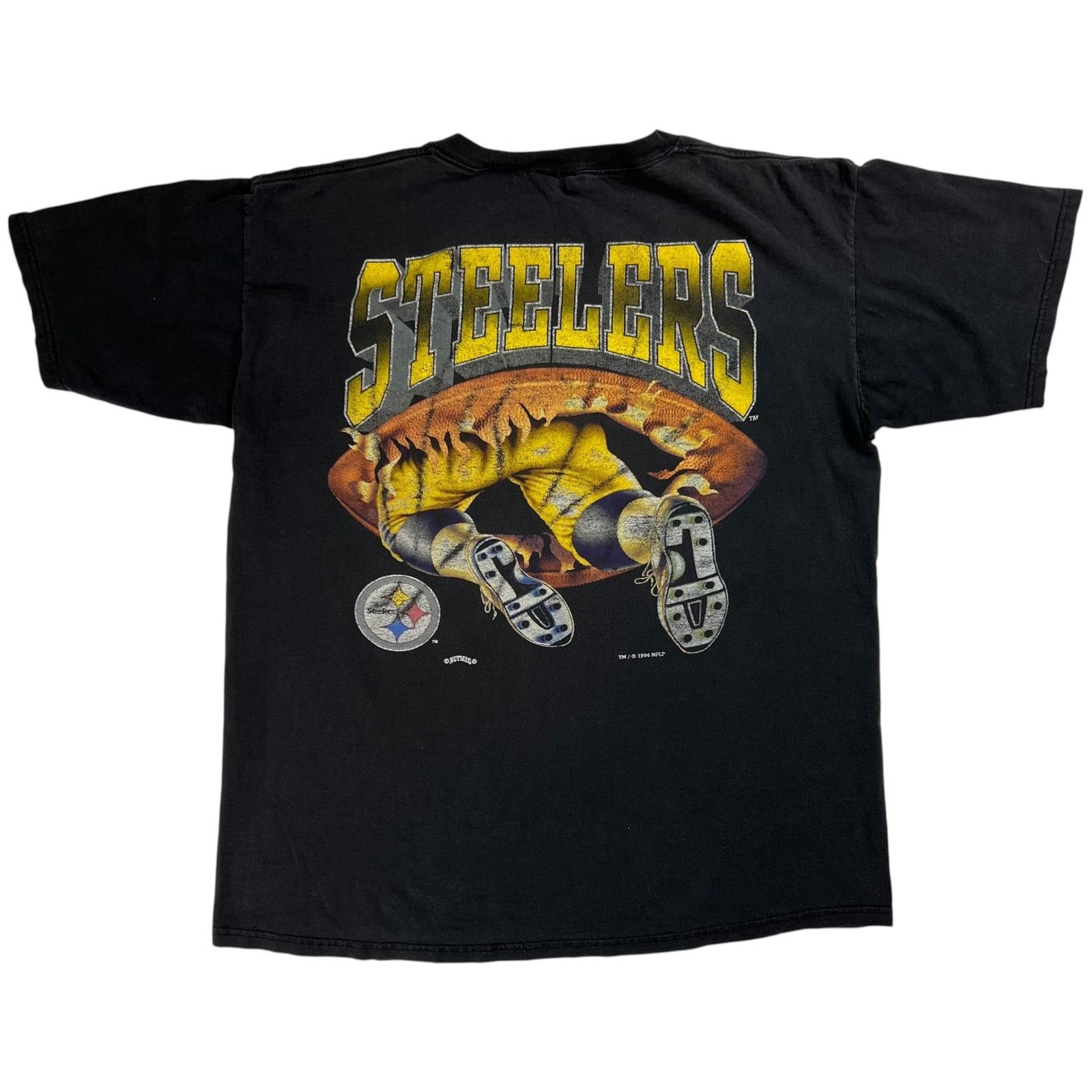 Vintage 1994 Nutmeg Pittsburgh Steelers break through tee