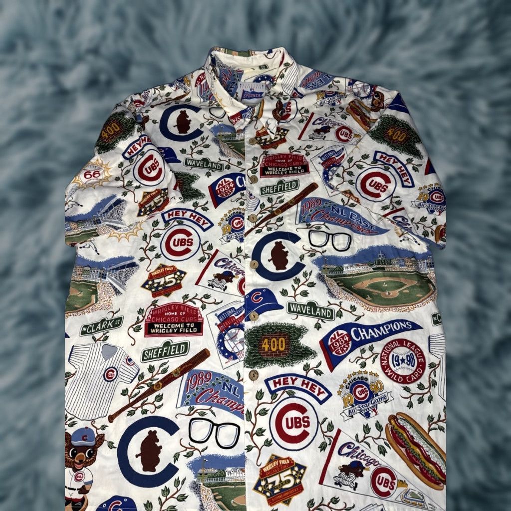 Reyn Spooner Reyn Spooner Chicago Cubs Button-Down Hawaiian Shirt Men’s XL Multicolor Short Sleeve MLB Baseball Mens Xl Shirt Size US XL / EU 56 / 4 - 1 Thumbnail