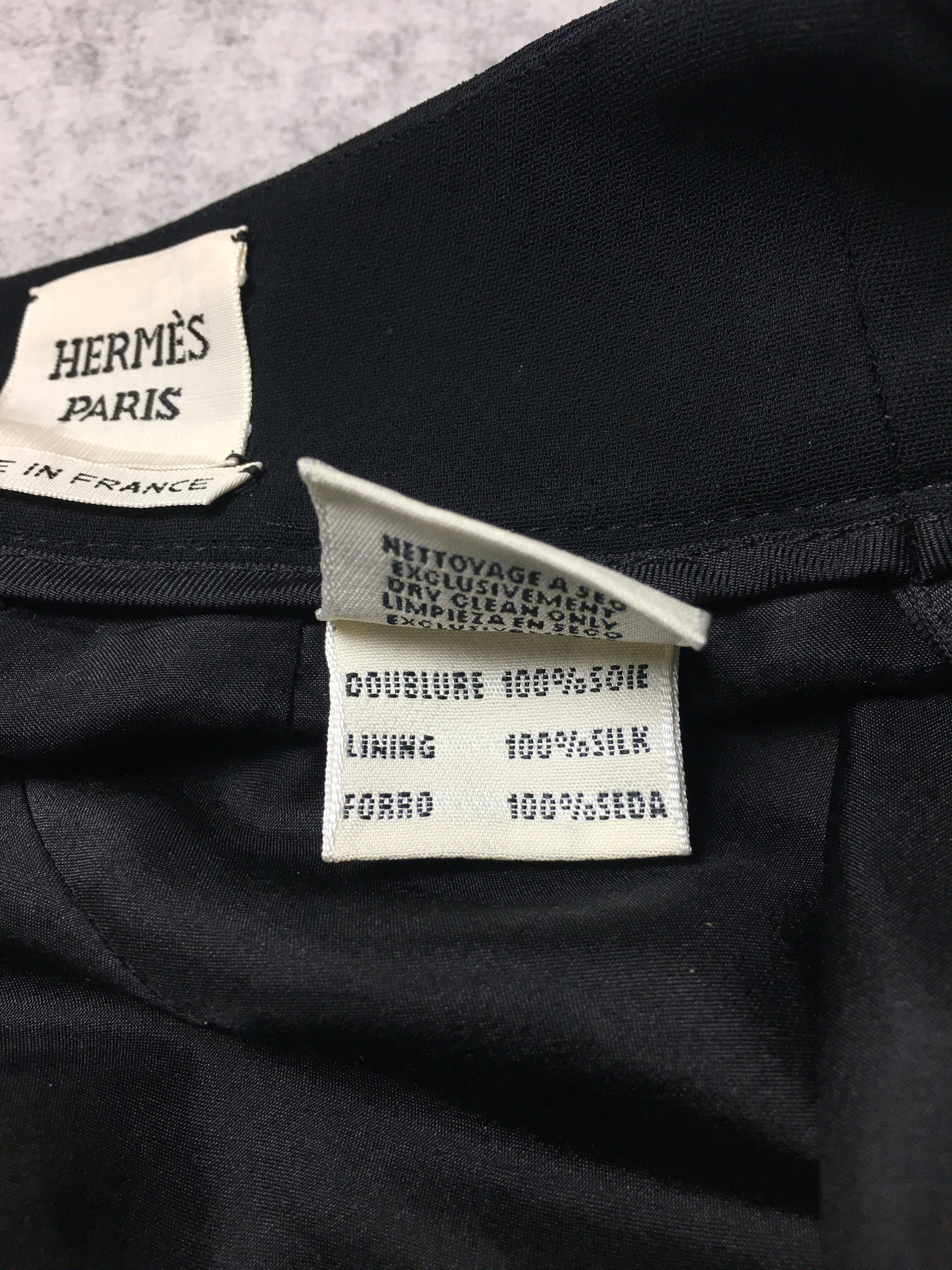 Hermes HERMES Paris Classic Pencil Black Skirt EU 36 Size 26" / US 2 / IT 38 - 12 Thumbnail