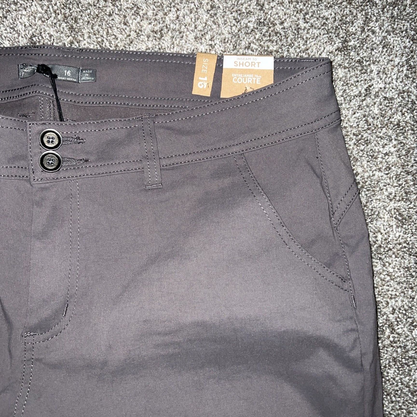 Prana prAna Women's Chino Pants Gray Size 16 Regular 30-Inch Inseam Size 38" / US 16 / IT 52 - 2 Thumbnail