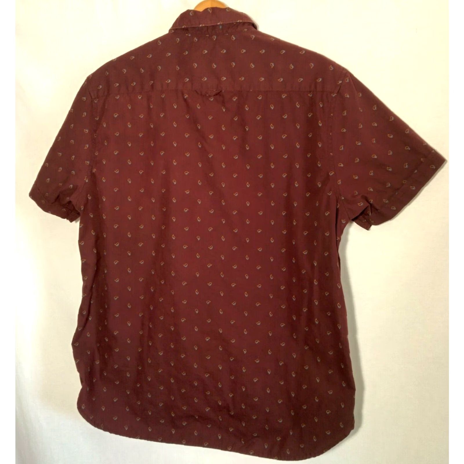 Vintage Denim & Flower Ricky Sing Shirt Large Slim Fit Maroon Paisley Button Down Top Size US L / EU 52-54 / 3 - 3 Thumbnail