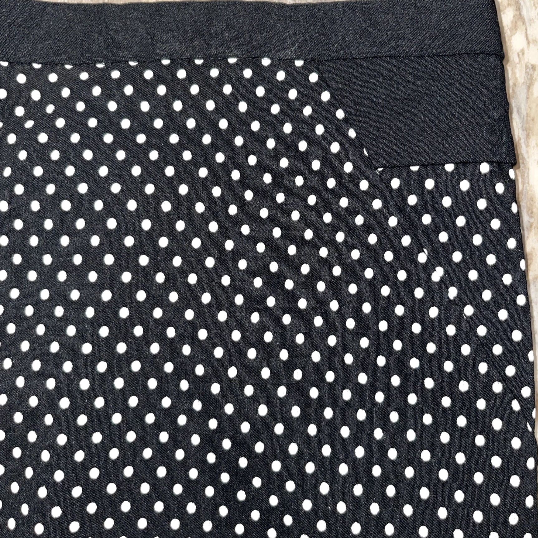 Vintage The Limited Exact Stretch Polka Dot Black Pencil Skirt Women’s Size 10 EUC Size 32" / US 10 / IT 46 - 5 Thumbnail