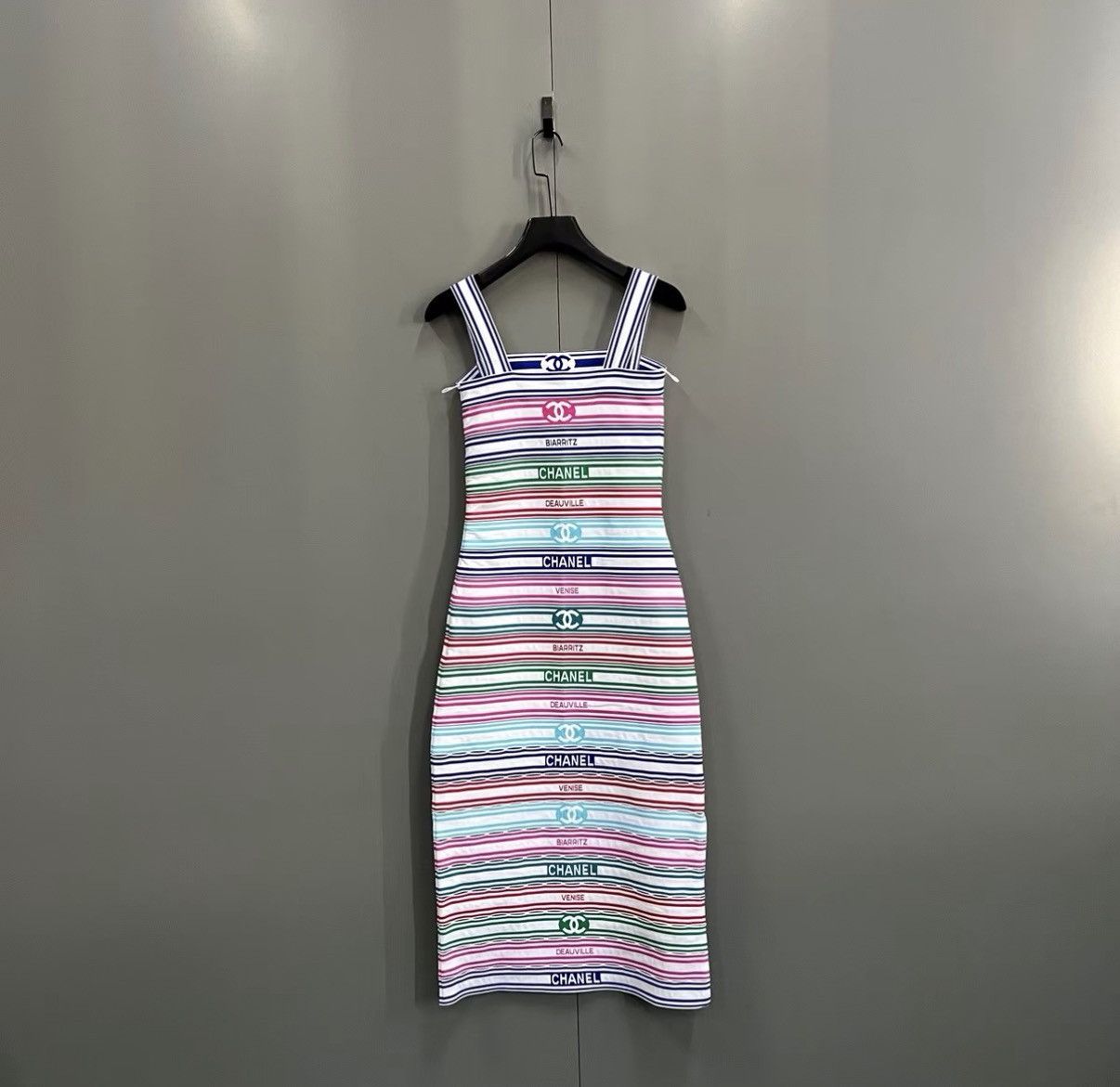 Chanel Chanel Colorful Striped CC Printed Dress J41 Size XS / US 0-2 / IT 36-38 - 2 Thumbnail