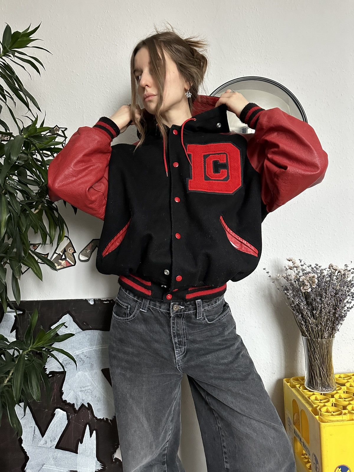 Delong 80s DeLong College Varsity Jacket like Avirex Leather Sleeve Size US S / EU 44-46 / 1 - 4 Thumbnail