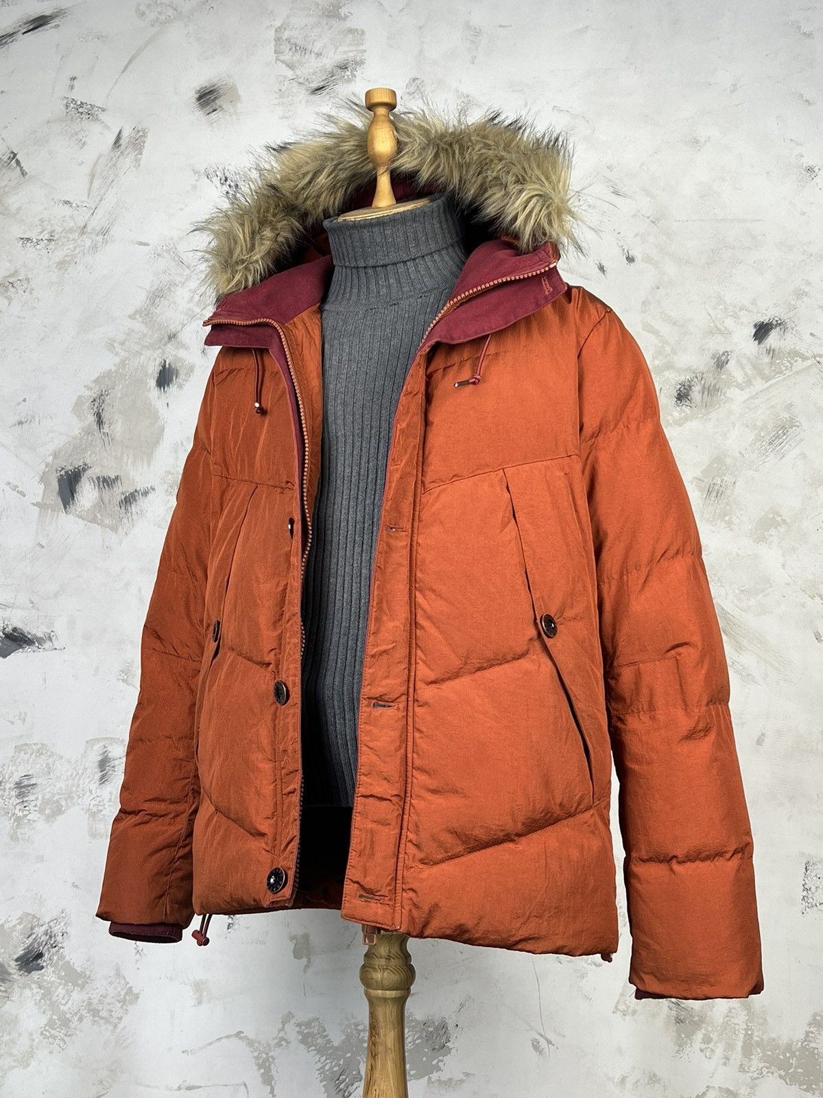 Pretty Green Pretty Green Orange Bomber Jacket Fur Hood Size S - M Size US S / EU 44-46 / 1 - 1 Thumbnail
