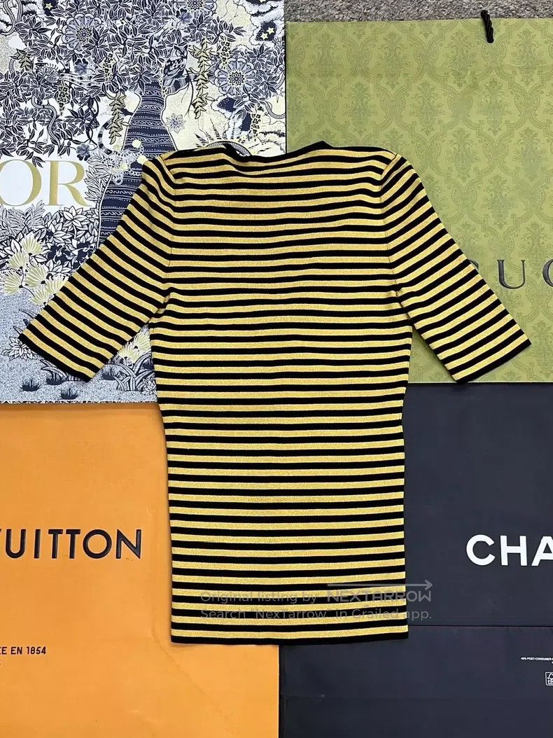 Gucci Gucci Striped V-neck sweater Size XS / US 0-2 / IT 36-38 - 2 Thumbnail