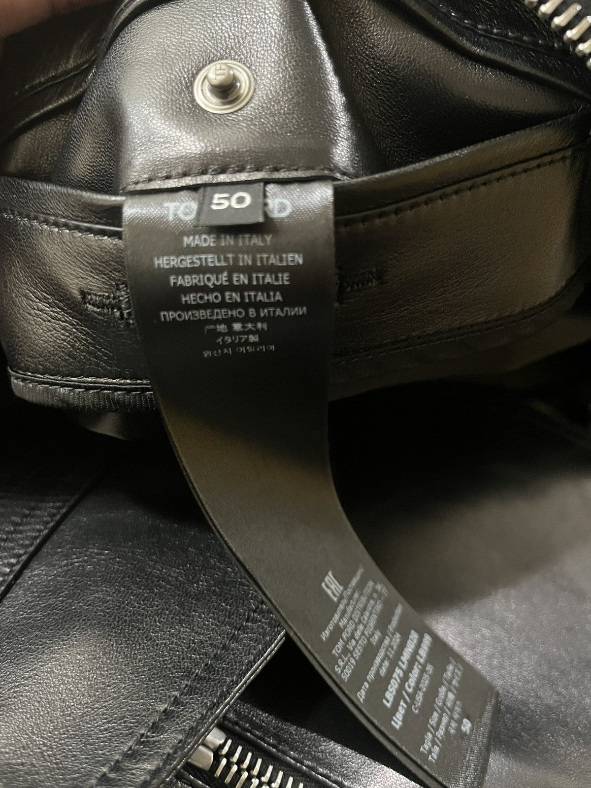 Tom Ford Tom Ford Leather Jacket Sz 50 Size US M / EU 48-50 / 2 - 10 Thumbnail
