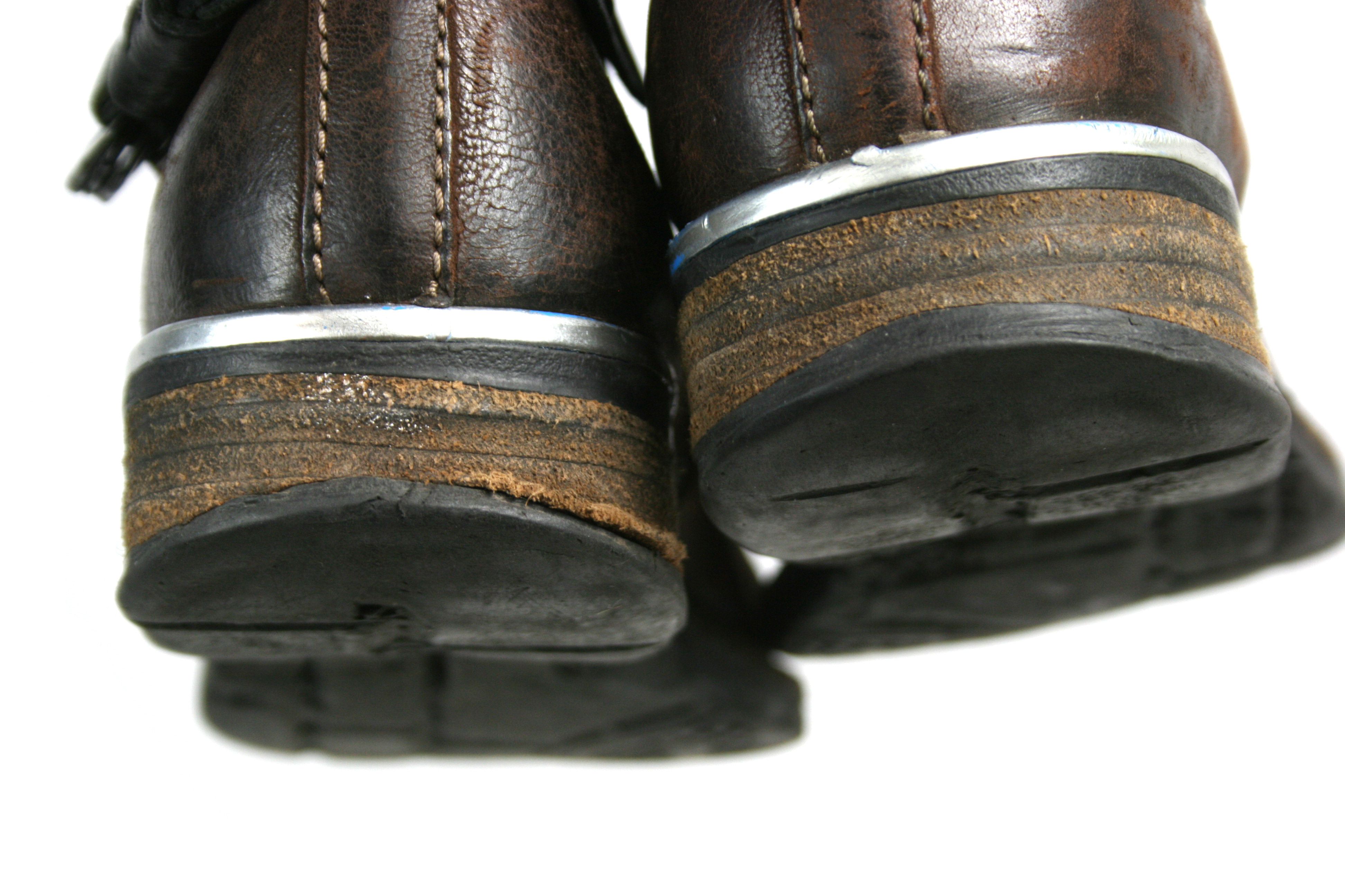 A.S.98 Biker Grunge Belted Leather Boots Size US 10 / IT 40 - 9 Thumbnail