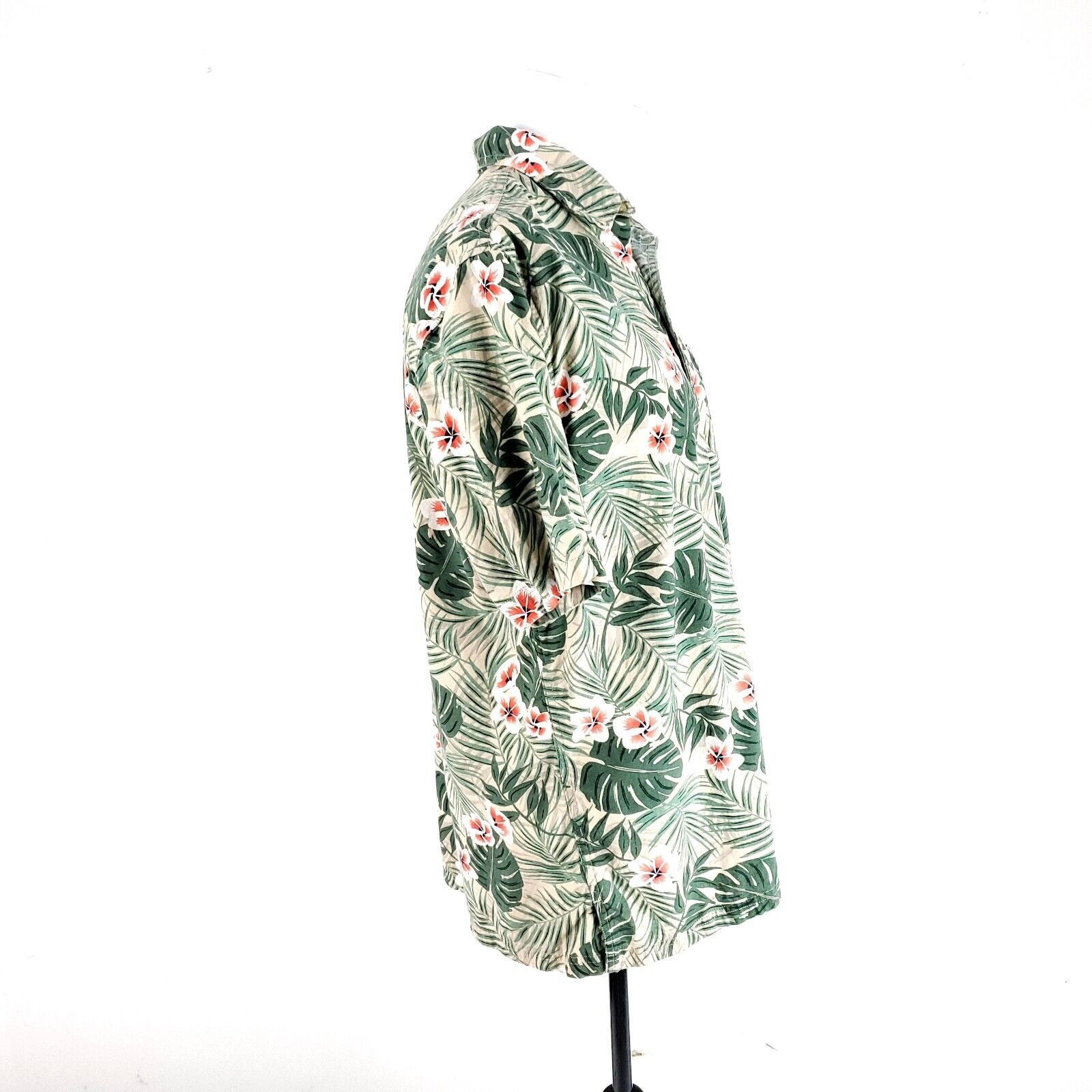 Croft & Barrow Croft & Barrow Cotton Hawaiian Button Front Dress Shirt Gree Size US M / EU 48-50 / 2 - 4 Thumbnail