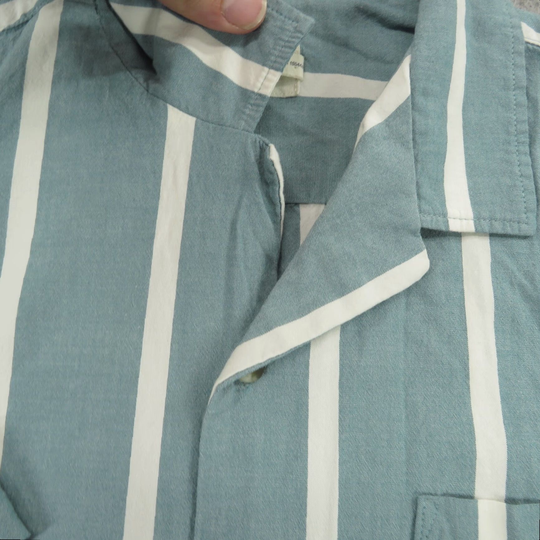 Vintage Fair Harbor Shirt Mens Large Green White Stripe Beach Camp Lounge Surfer Viscose Size US L / EU 52-54 / 3 - 4 Thumbnail