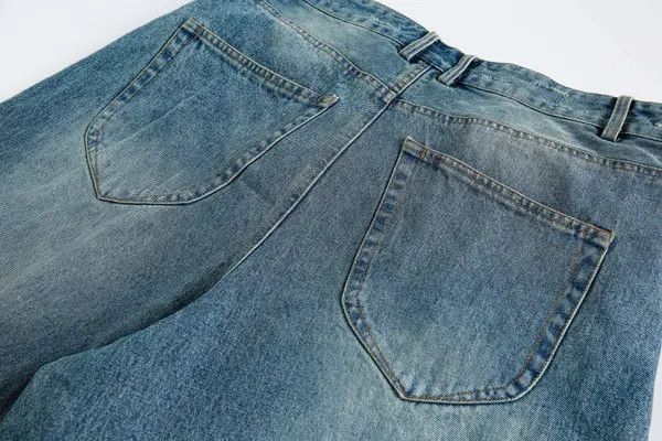 Japanese Brand Men's casual punk distressed loose washed denim shorts Size US 32 / EU 48 - 5 Thumbnail