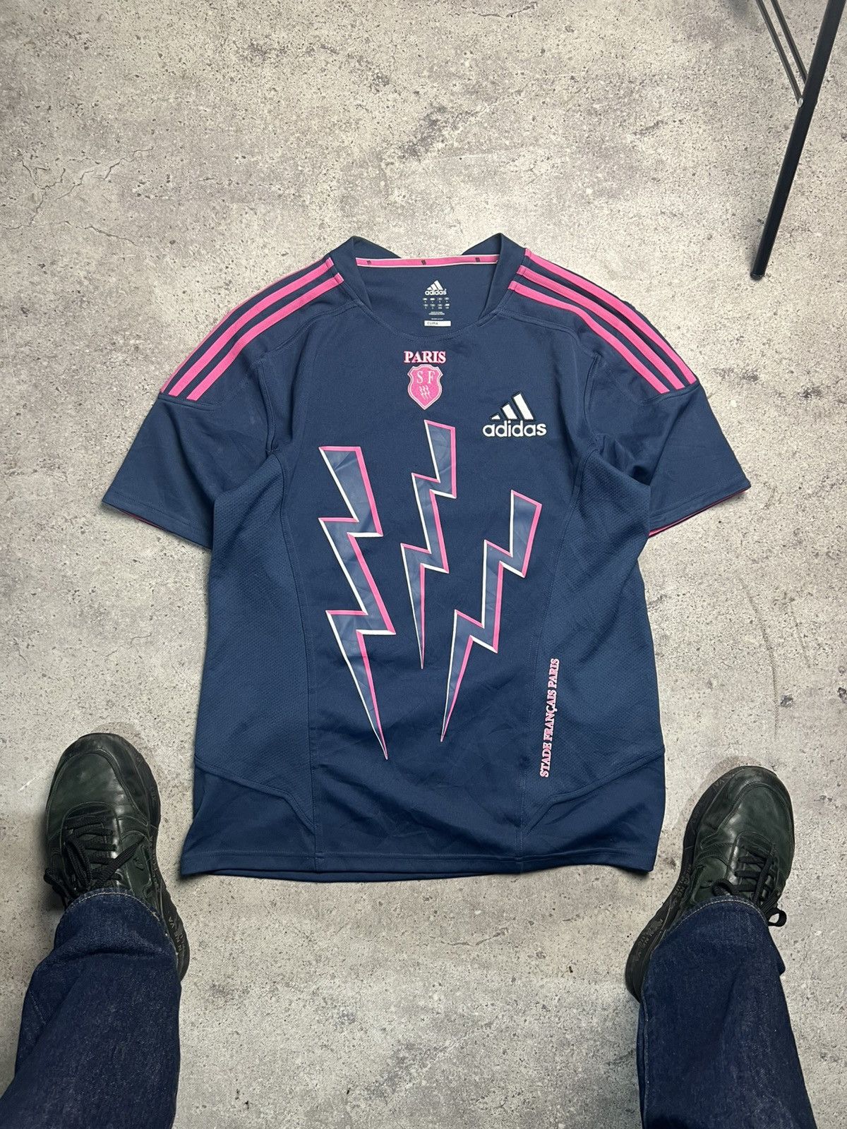 Adidas Stade Francais Paris Rugby Jersey Size US L / EU 52-54 / 3 - 1 Thumbnail